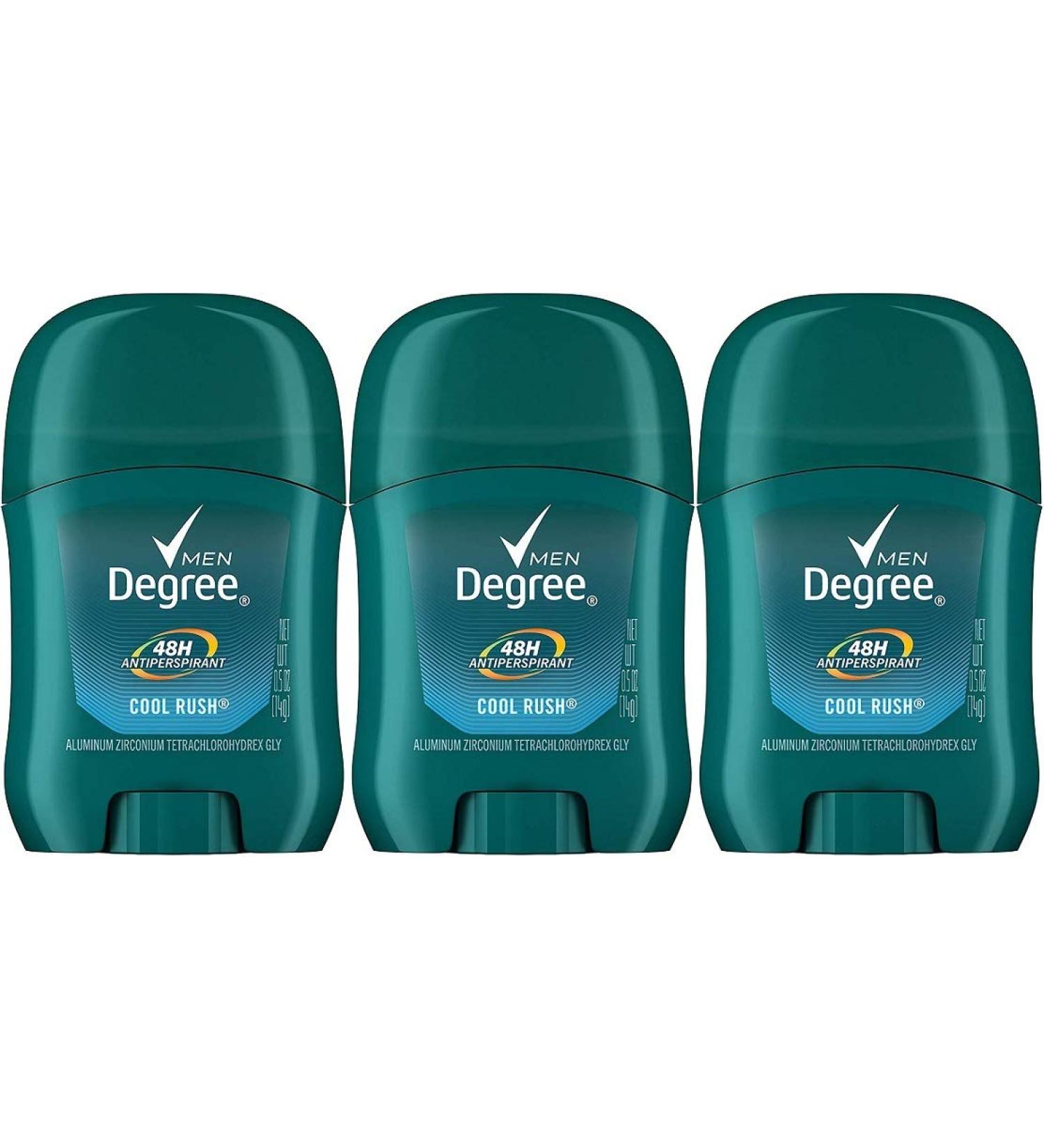 Degree Cool Rush 0.5oz Travel Size Antiperspirant Deodorant (Pack of 3) - Buy Online on GoSupps.com