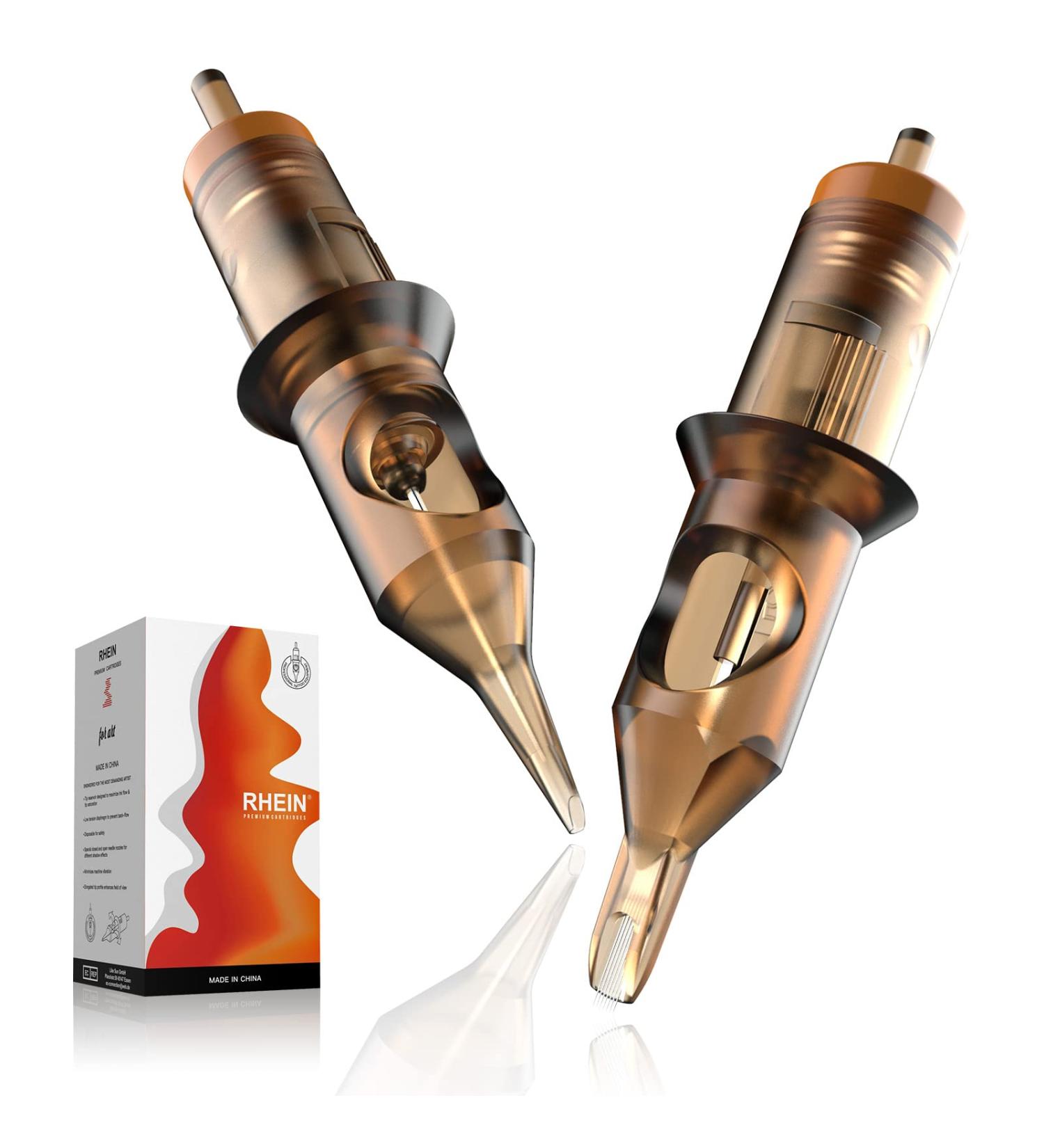 50pcs Assorted Tattoo Cartridge Needles - Curved/Round Magnum Shader - 7RM 9RM 11RM 13RM 15RM - Disposable & Soft Edge - #10 Bugpin RM - EN02-50KIT-T - Buy Online on GoSupps.com