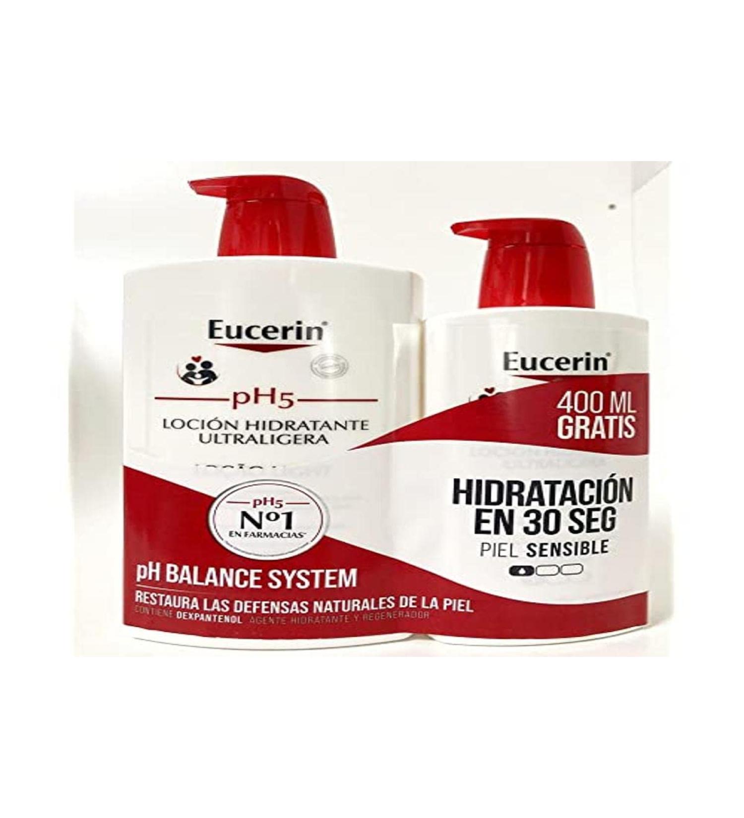 Eucerin Family Pack 1000 ml + 400 ml gift set ultra-light moisturizing lotion.