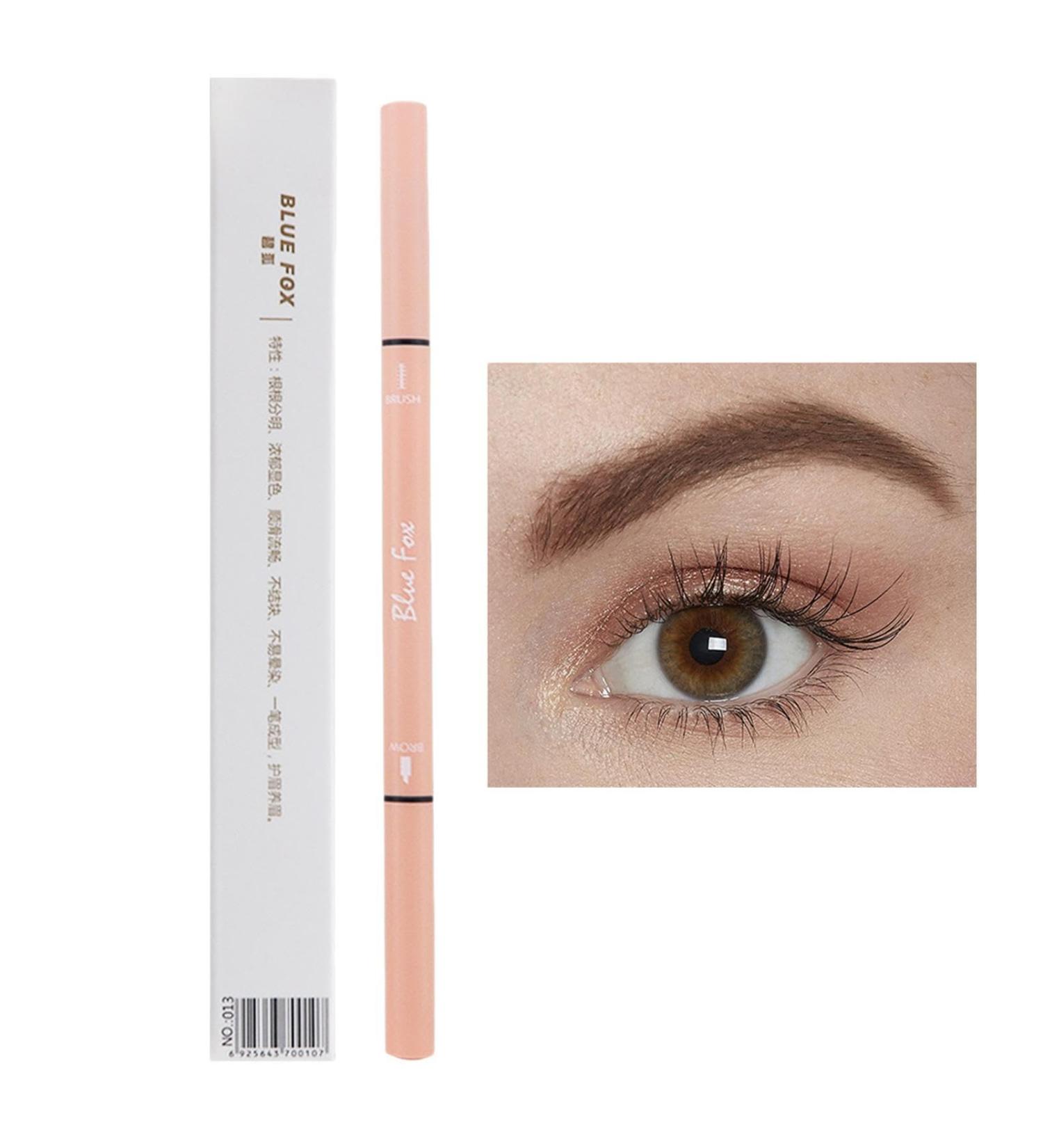 Eyebrow Pencil | Makeup Brow Pencil Double Headed - Smudge-Proof Professional Eyebrow Pencil Long-Lasting Eye Makeup for Natural Eyebrow Hair Pochy Coffee Color - Buy Online on GoSupps.com