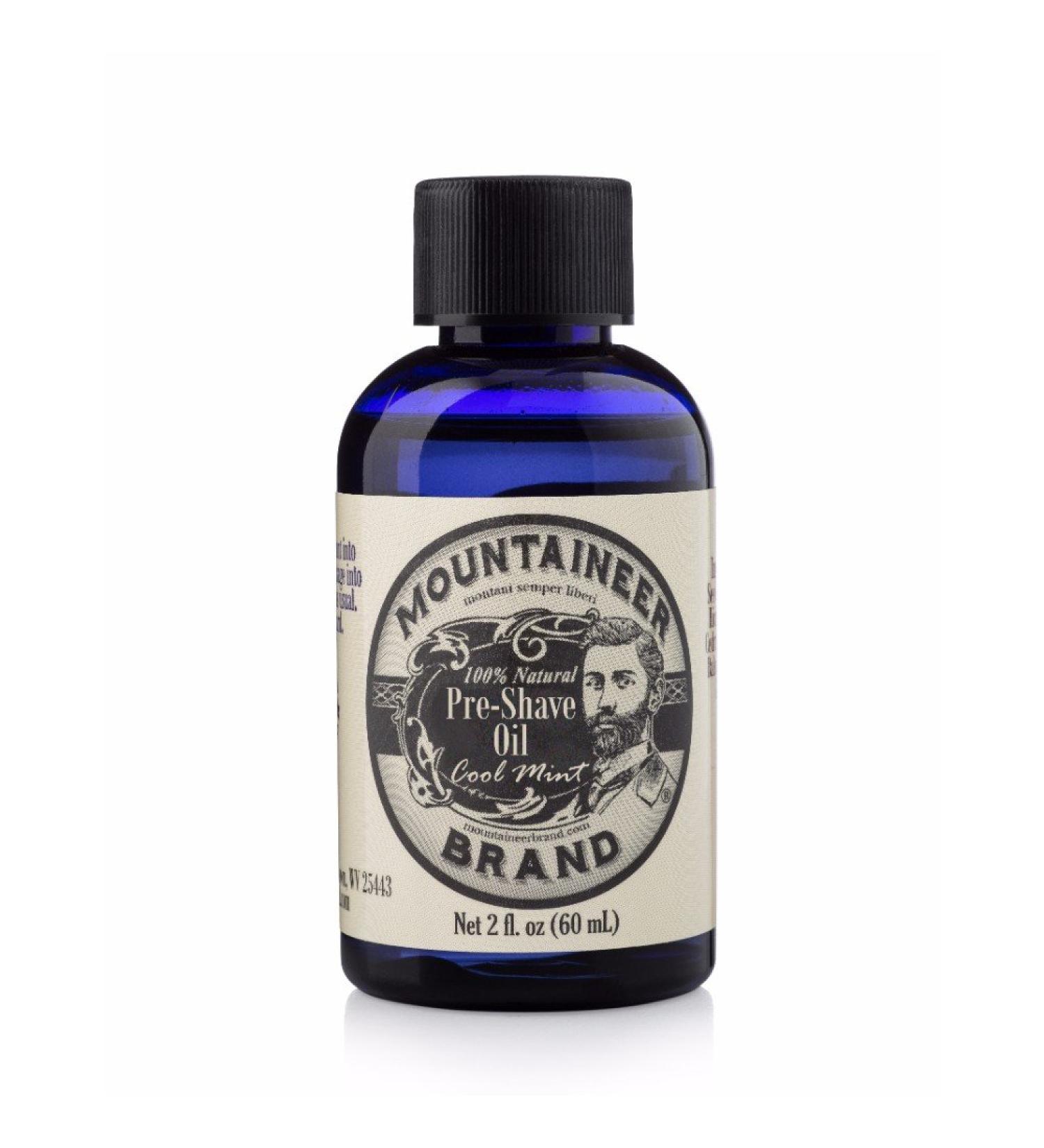Mountaineer Brand Pre-Shave Oil - Cool Mint | Soothes Irritation & Prepares Skin for a Smooth Shave | 2oz - Buy Online on GoSupps.com