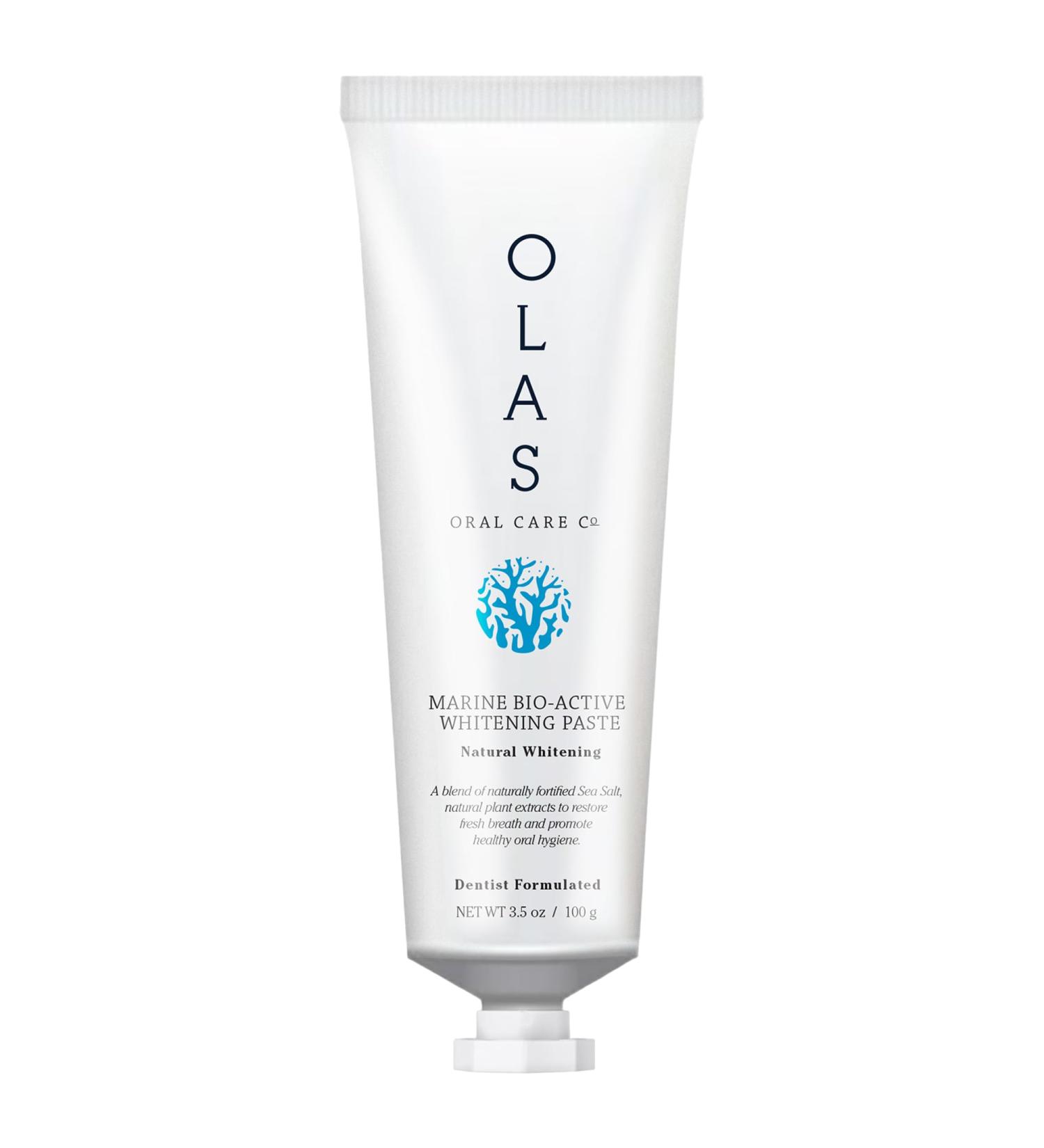 OLAS Marine Bio-Active Toothpaste - Whitening Fluoride Free Toothpaste - Promote a Healthy Oral Microbiome & Natural Fresh Breath - SLS Free & Dentist Formulated Xylitol Toothpaste (3.5oz) Original - Buy Online on GoSupps.com