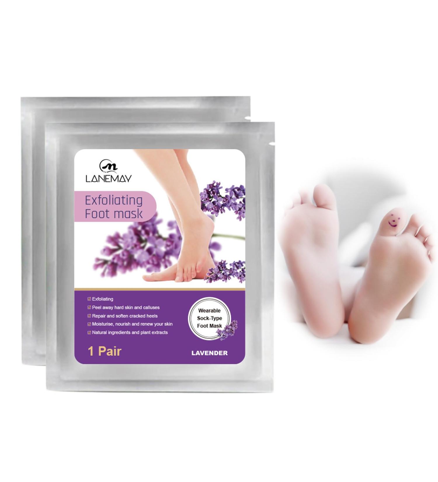 Ninnyi 2 Pairs Foot Peel Mask for Hard Skin Exfoliating Socks Peeling Foot Sock for Men Women - Buy Online on GoSupps.com