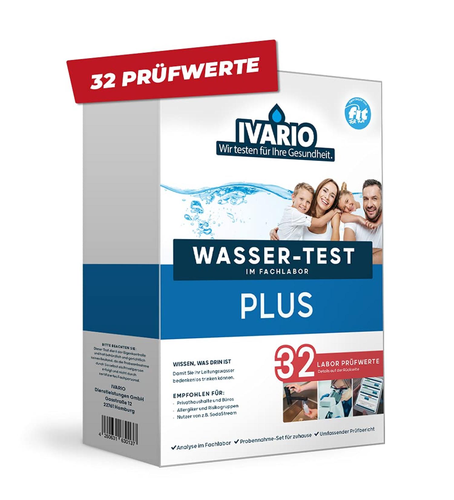 Water Test Plus (32 Values) - Accurate Tap Water Analysis & Recommendations | Fast Laboratory Results in 10 Days - Buy Online on GoSupps.com