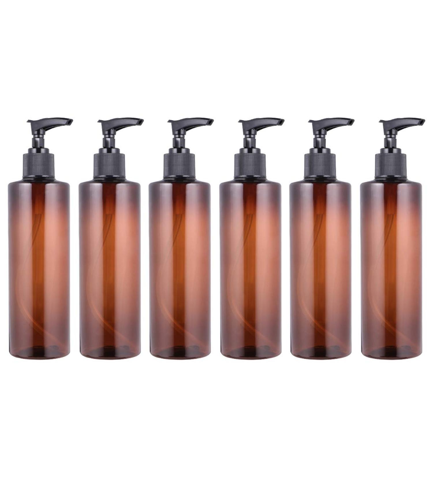 Beaupretty 6Pcs 250ml Soap Dispenser Pump Bottles Travel Empty Lotion Pump Bottle Refillable Bottle for Liquid Soap Lotions Shampoo (Brown Body Random Pump Head) - Buy Online on GoSupps.com