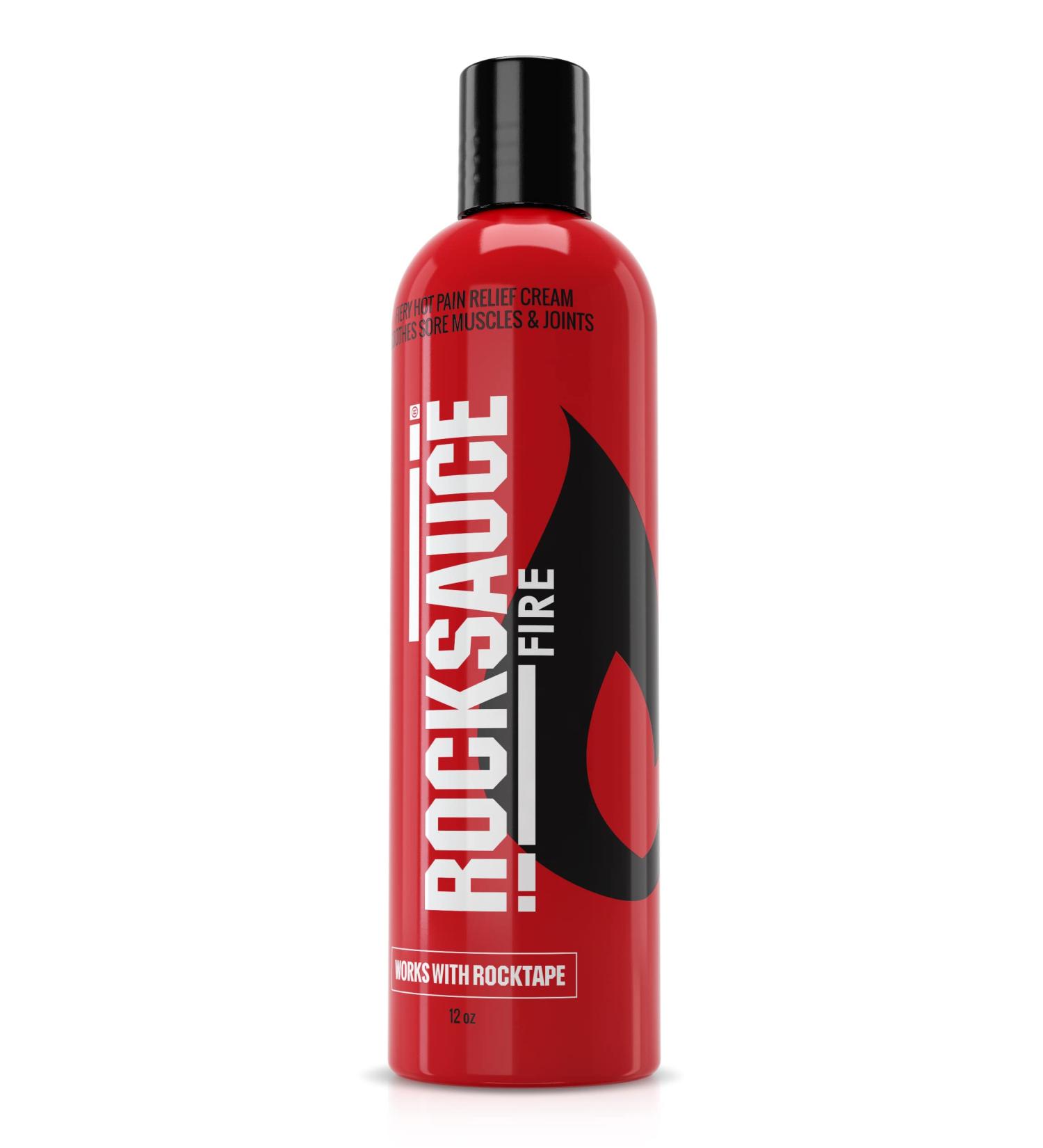 RockSauce Fire Hot Muscle Relief Cream 12oz Disc-Top Bottle with Capsaicin - Buy Online on GoSupps.com