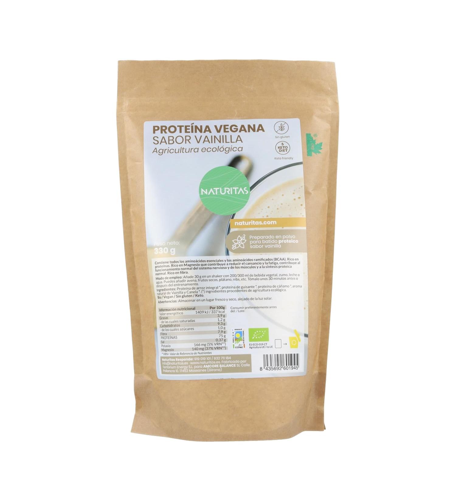 Naturitas Naturitas Essentials Organic Vanilla Vegan Protein Powder 330g | Vegan | Gluten Free | Keto