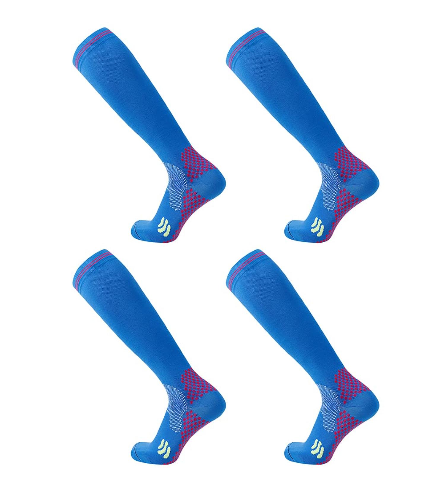 Compression Socks (2 Pair) 20-30 mmHg for Men and Women | Cycling Running Support | L-XL Blue - Buy Online on GoSupps.com