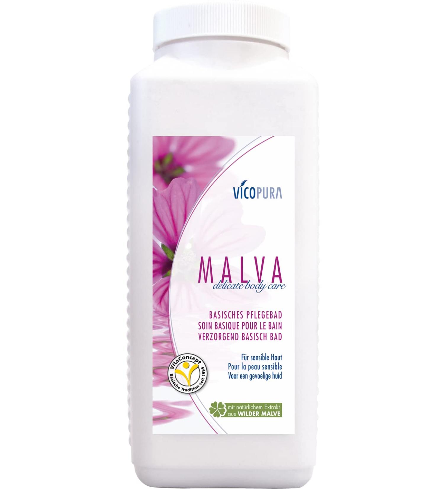 Vicopura Base Pool Malva - Sensitive Care Bath for Dry Scaly Skin with Mallow Extract - Fragrance-Free - 1.2kg (1 Pack) | International Shipping - Buy Online on GoSupps.com