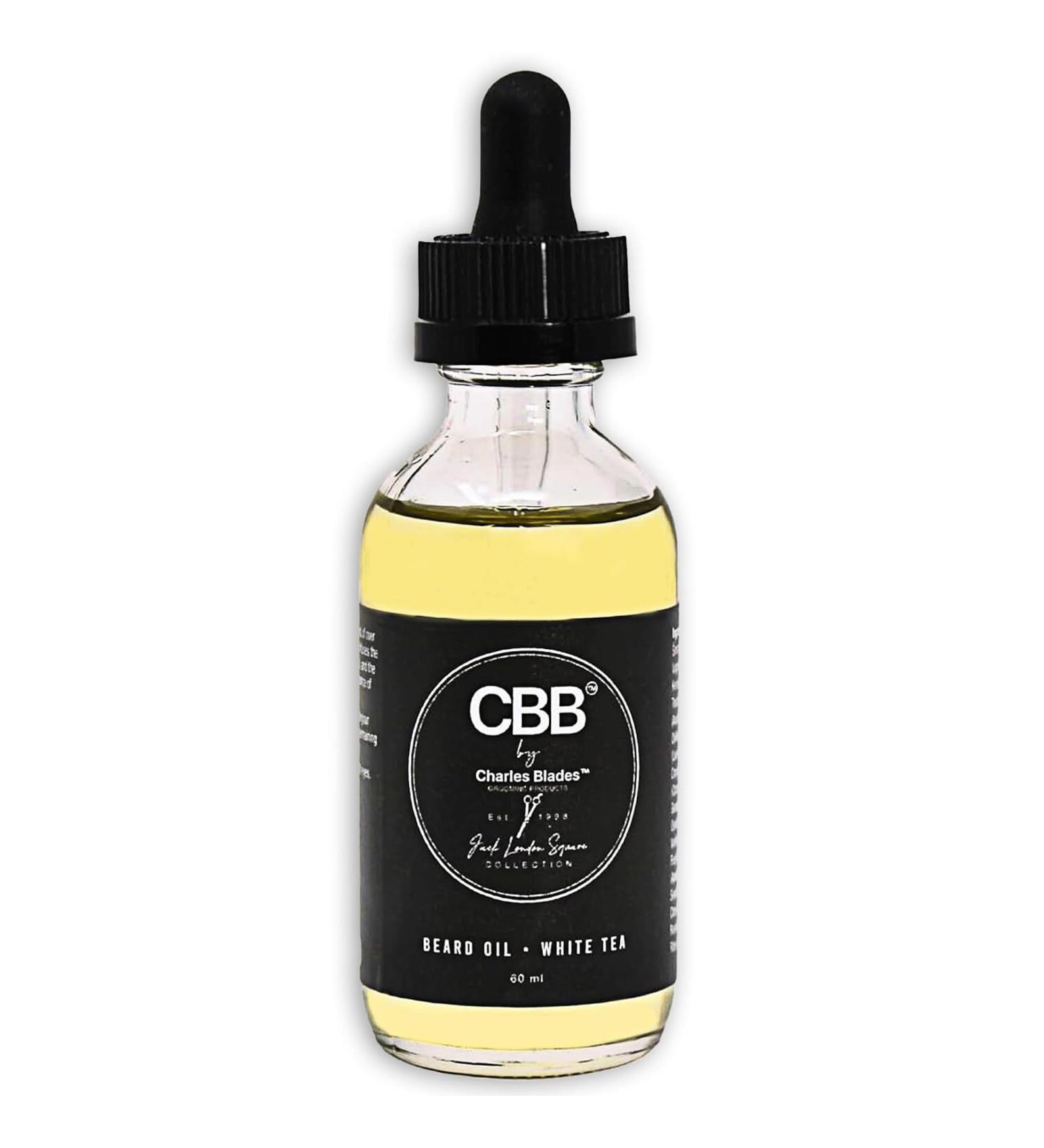 Organic Beard Oil for Men | White Tea Infusion | 2 Fl Oz | Natural Argan Coconut & Jojoba Beard Softener - Buy Online on GoSupps.com