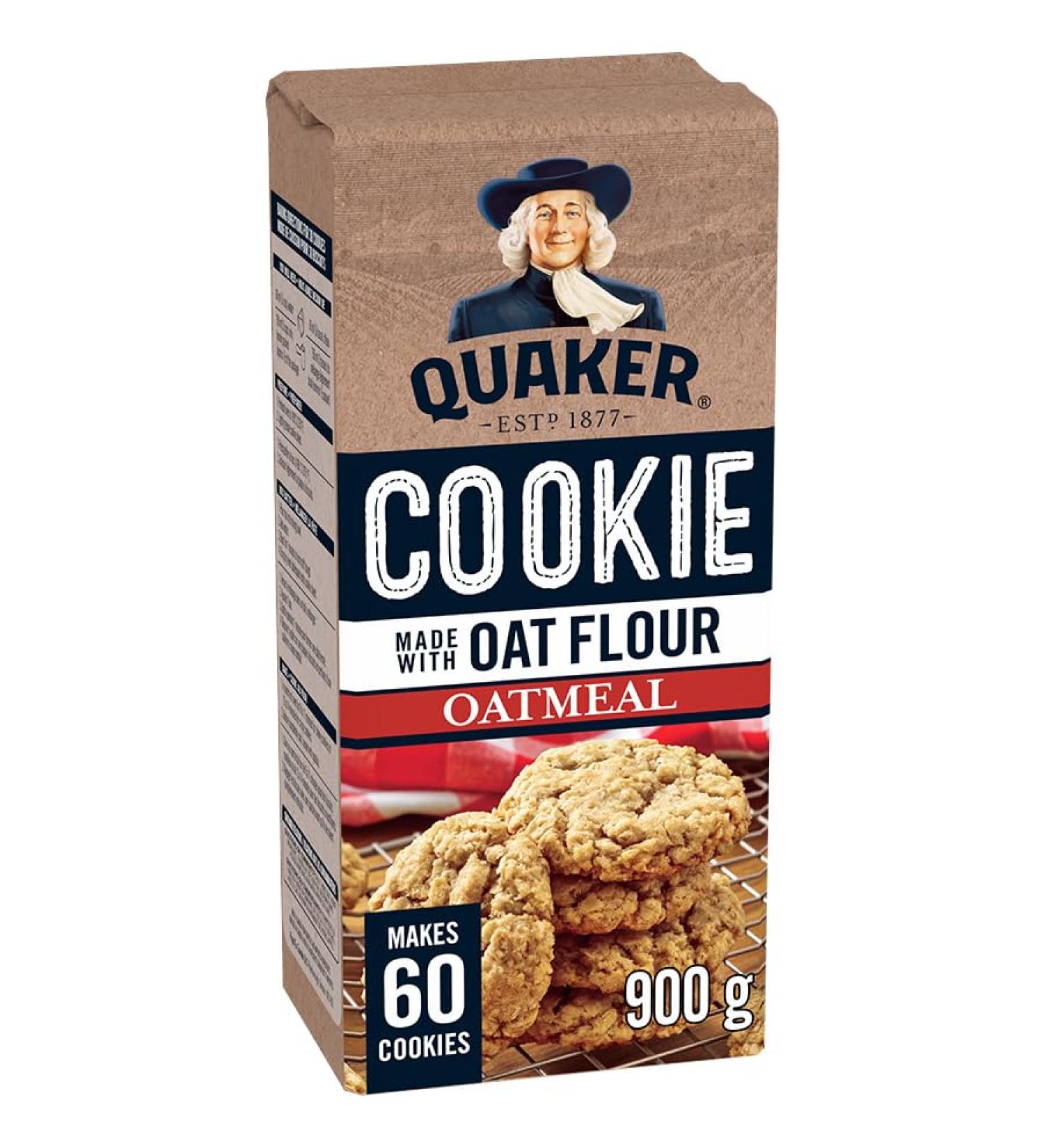 Quaker Oatmeal Cookie Mix Made with Oat Flour 900g | Makes 60 Cookies | No Aritificial Flavours or Colours | Made with Whole Grain Canadian Oats Oatmeal 900 g (Pack of 1) - Buy Online on GoSupps.com