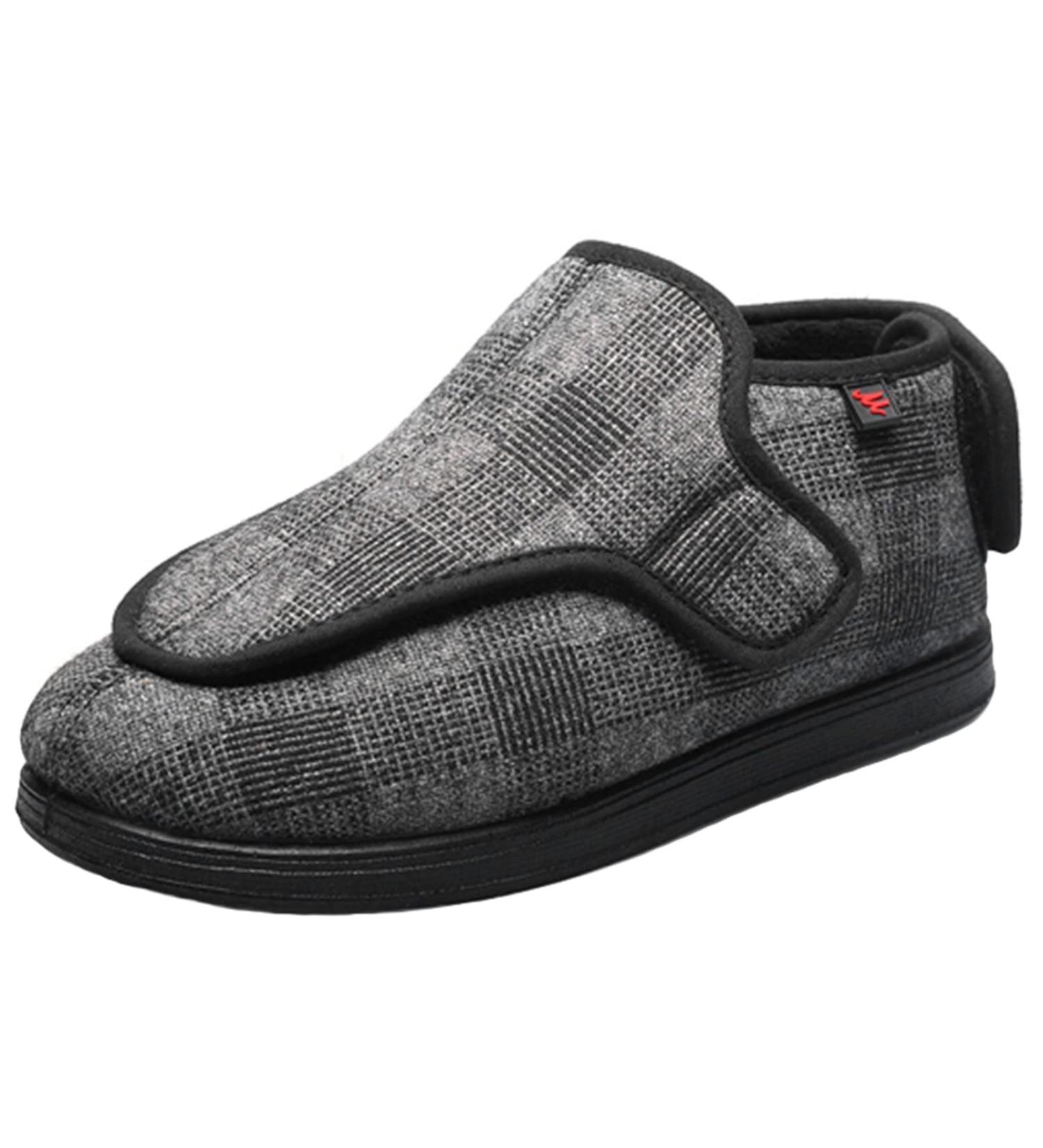 ZHENSI Extra Wide Cotton Slippers for Women - Adjustable Swollen Feet Diabetic Walking Shoes - Non-Slip & Warm - Size 6B - Buy Online on GoSupps.com