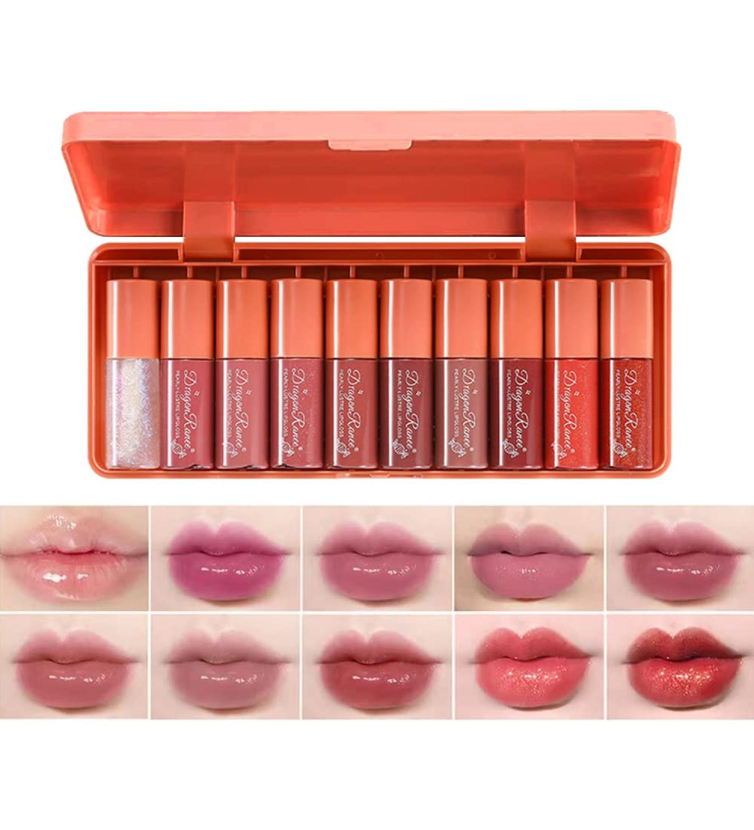 Charm Kiss 10 Colors Lip Stain Tint Set - Moisturizing, Waterproof & Long-Lasting | Korean Lip Gloss Multi-Use Lip & Cheek Tint - High Pigment & Vivid Color - Buy Online on GoSupps.com