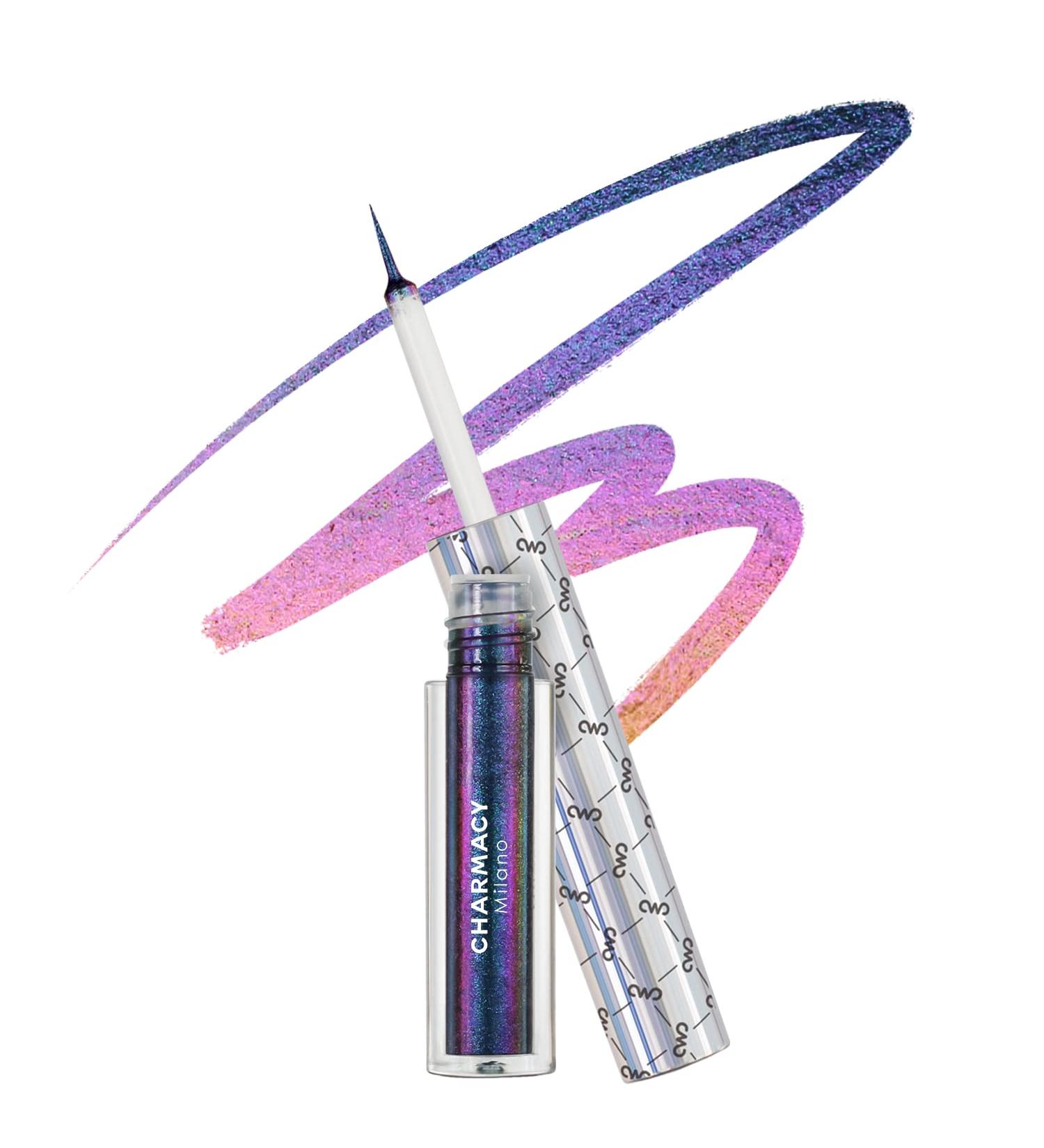 CHARMACY Chameleon Glitter Liquid Eyeliner - Purple Gold Indigo 904 | Highly Pigmented, Waterproof, Long-Lasting - Buy Online on GoSupps.com