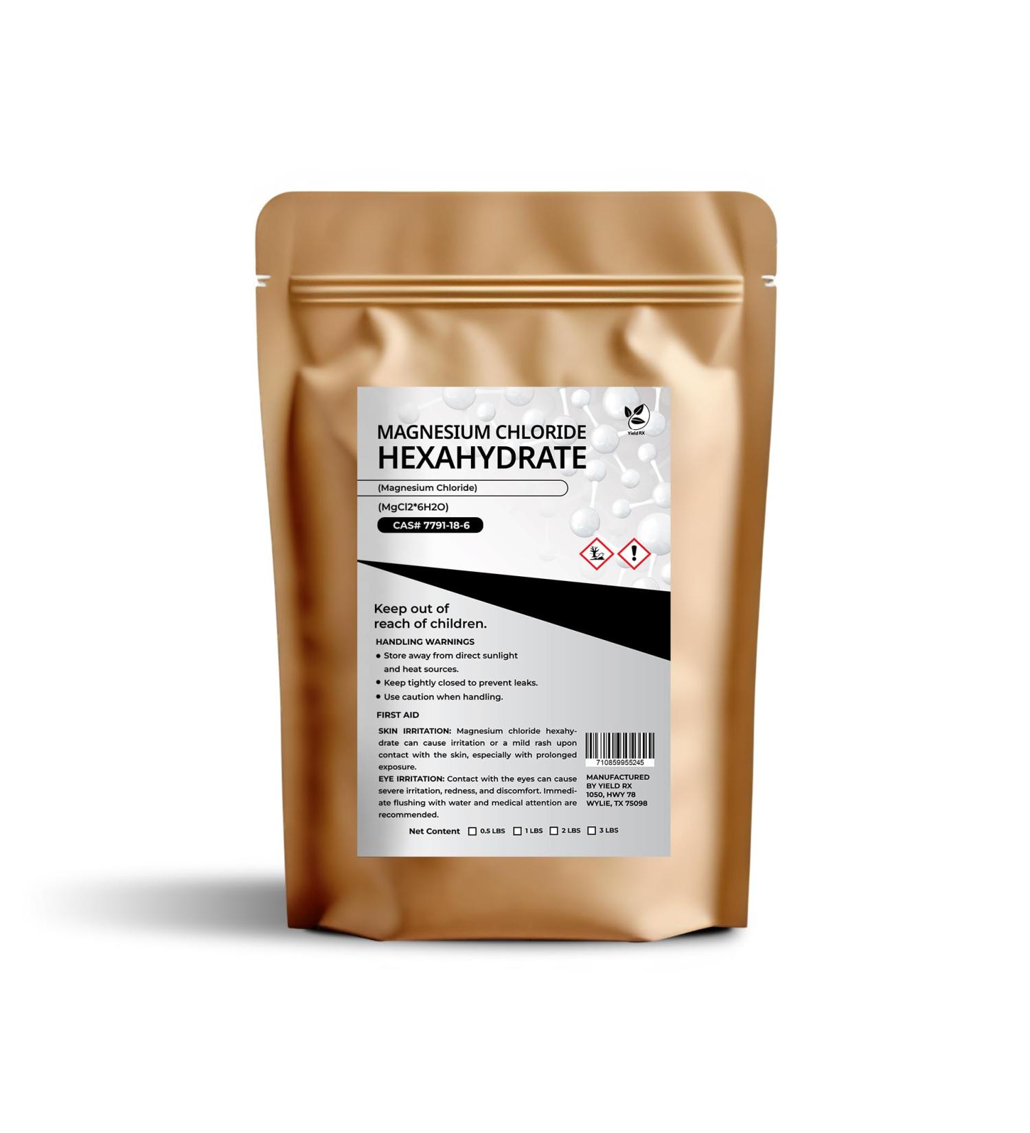 Yield RX Magnesium Chloride Hexahydrate (Magnesium Chloride) (MgCl2 6H2O) - Chemical (3lb)