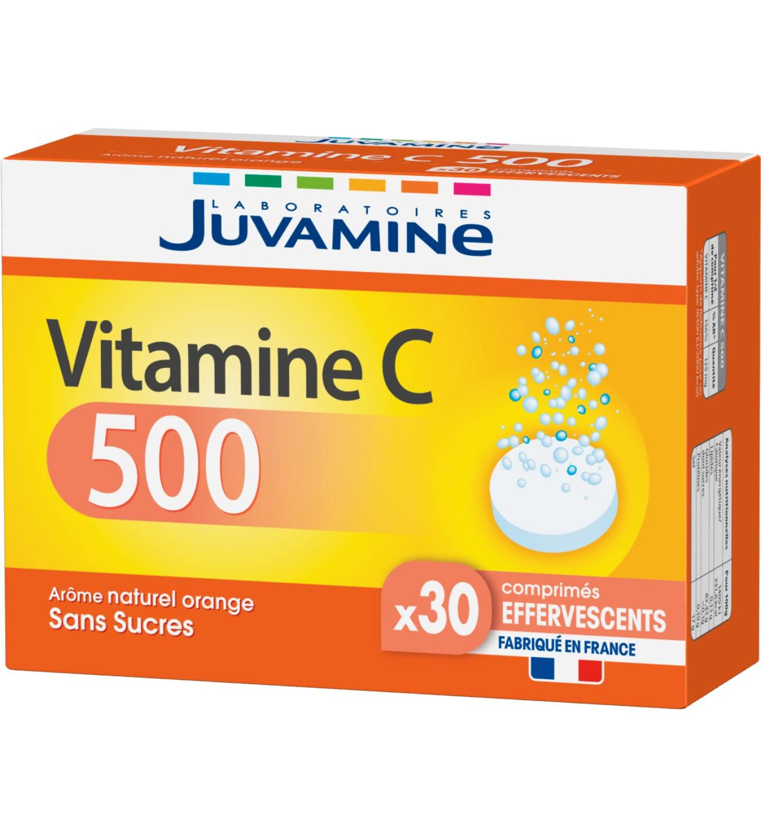 JUVAMINE - Vitamin C 500-30 Effervescent Tablets - Buy Online on GoSupps.com