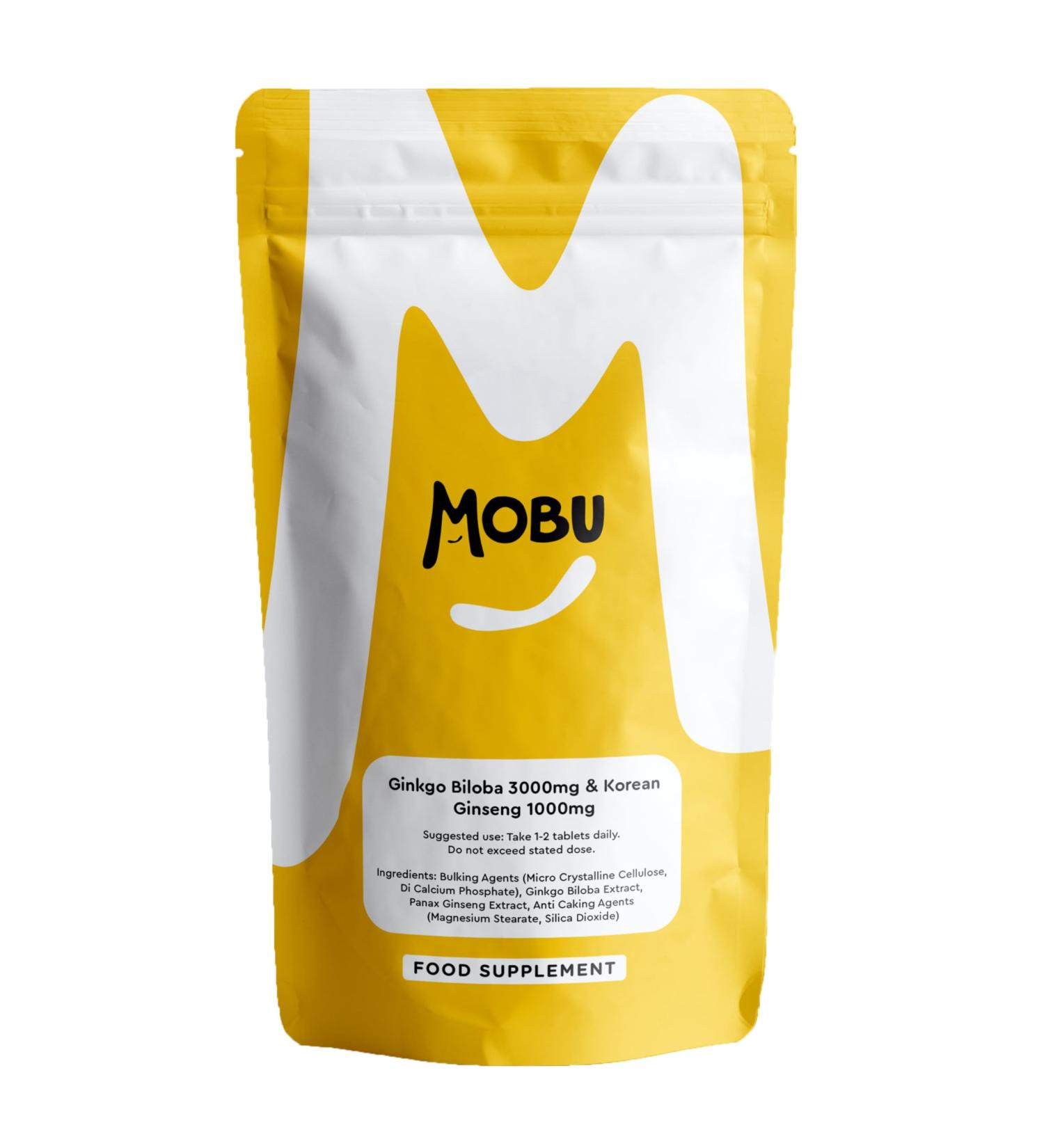 Ginkgo Biloba 3000mg & Korean Ginseng 1000mg 120 Tablets | Boost Memory & Cognitive Function | Vegan UK Made | GMP Approved - Buy Online on GoSupps.com