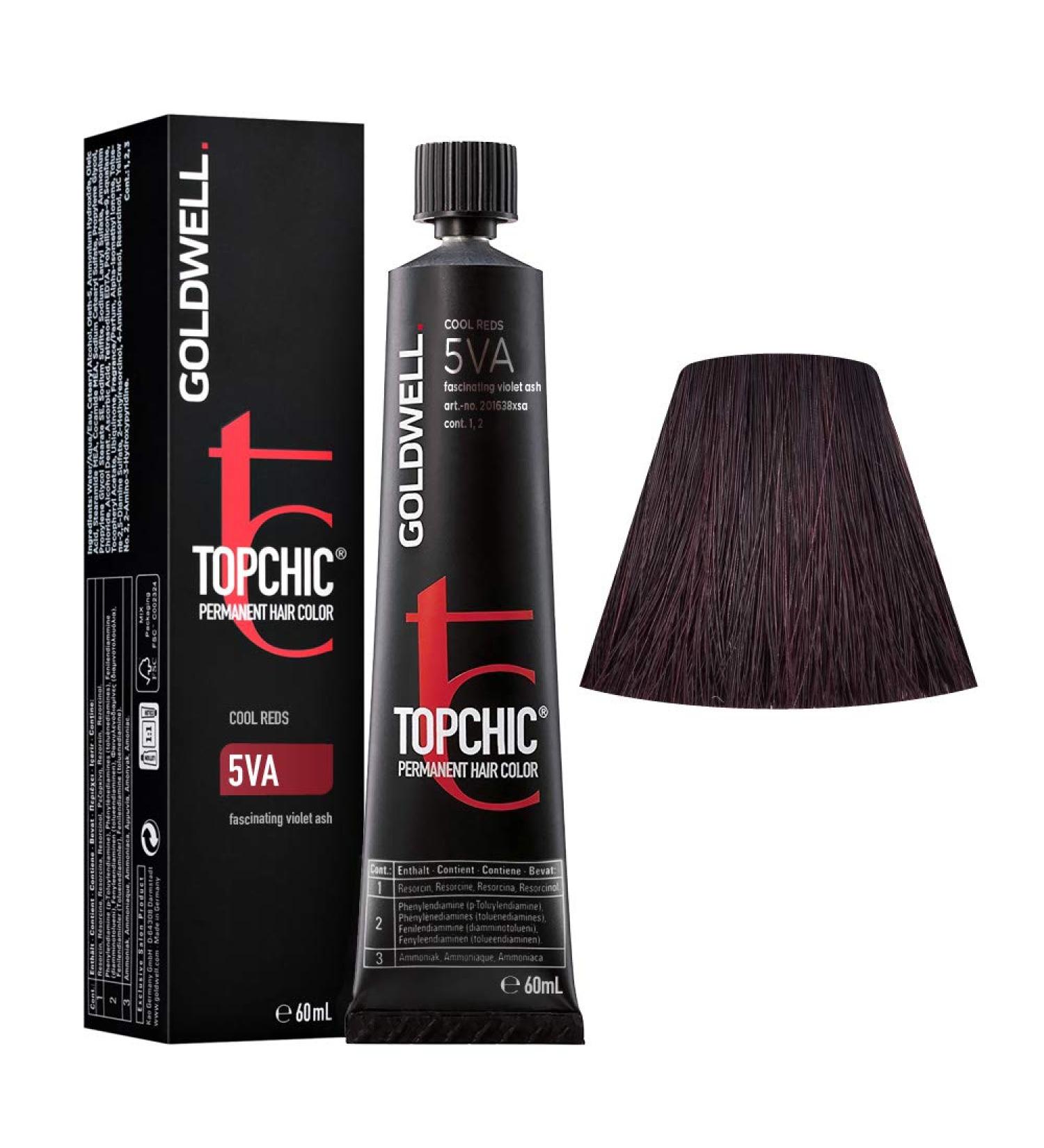 Goldwell Topchic Haarfarbe fascinating violet ash 5VA 1Pack (1 x 60 ml) 5VA fascinating violet ash 60 ml (1Pack)
