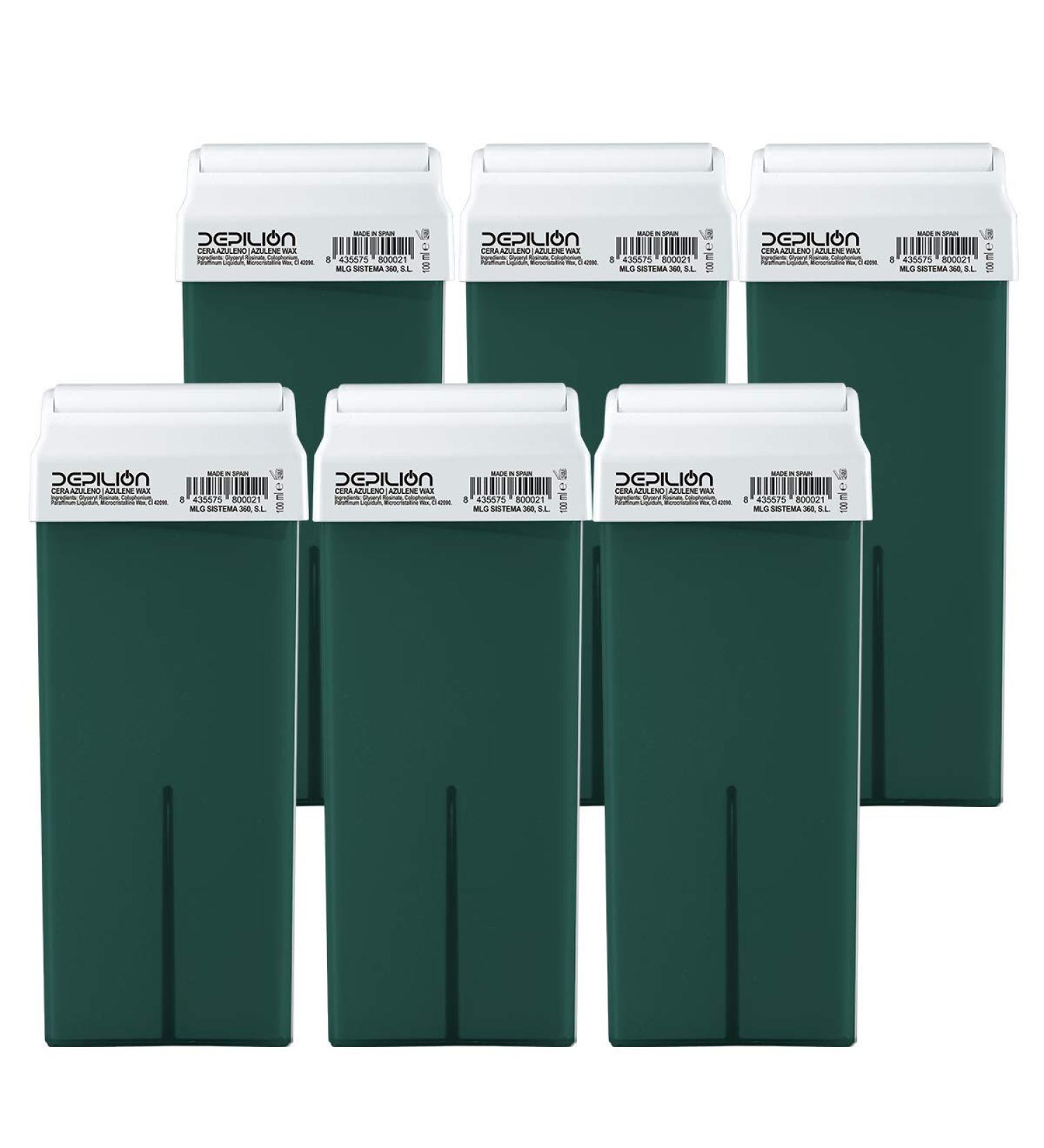 6 x roll-on hair removal wax 100 ml blue/roll-on wax for hair removal. Depilation