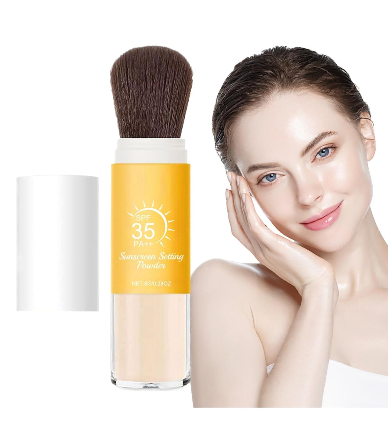 Sunscreen Face Powder | UV Protection Face Powder | Translucent Seboregulator Control Matte Effect Buildable and Resistant Texture for Sensitive Oily Skin Scalp Body Under Makeup - Buy Online on GoSupps.com