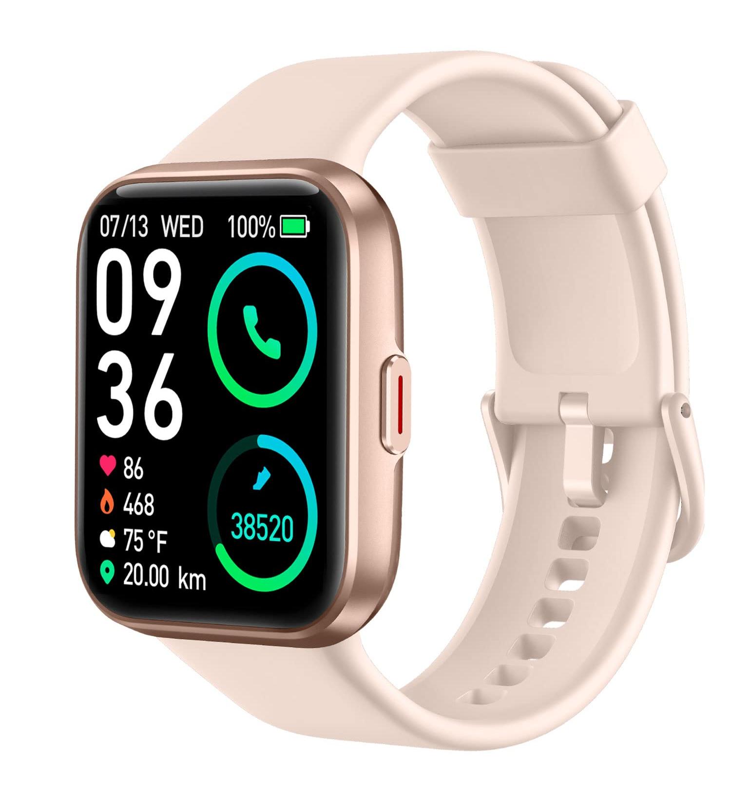 SKG Smart Watch V7 Pro Pink | Bluetooth Call, Fitness Tracker with Alexa Built-in, IP68 Waterproof, Heart Rate Monitor | 1.69 Smartwatch for Men and Women - Buy Online on GoSupps.com