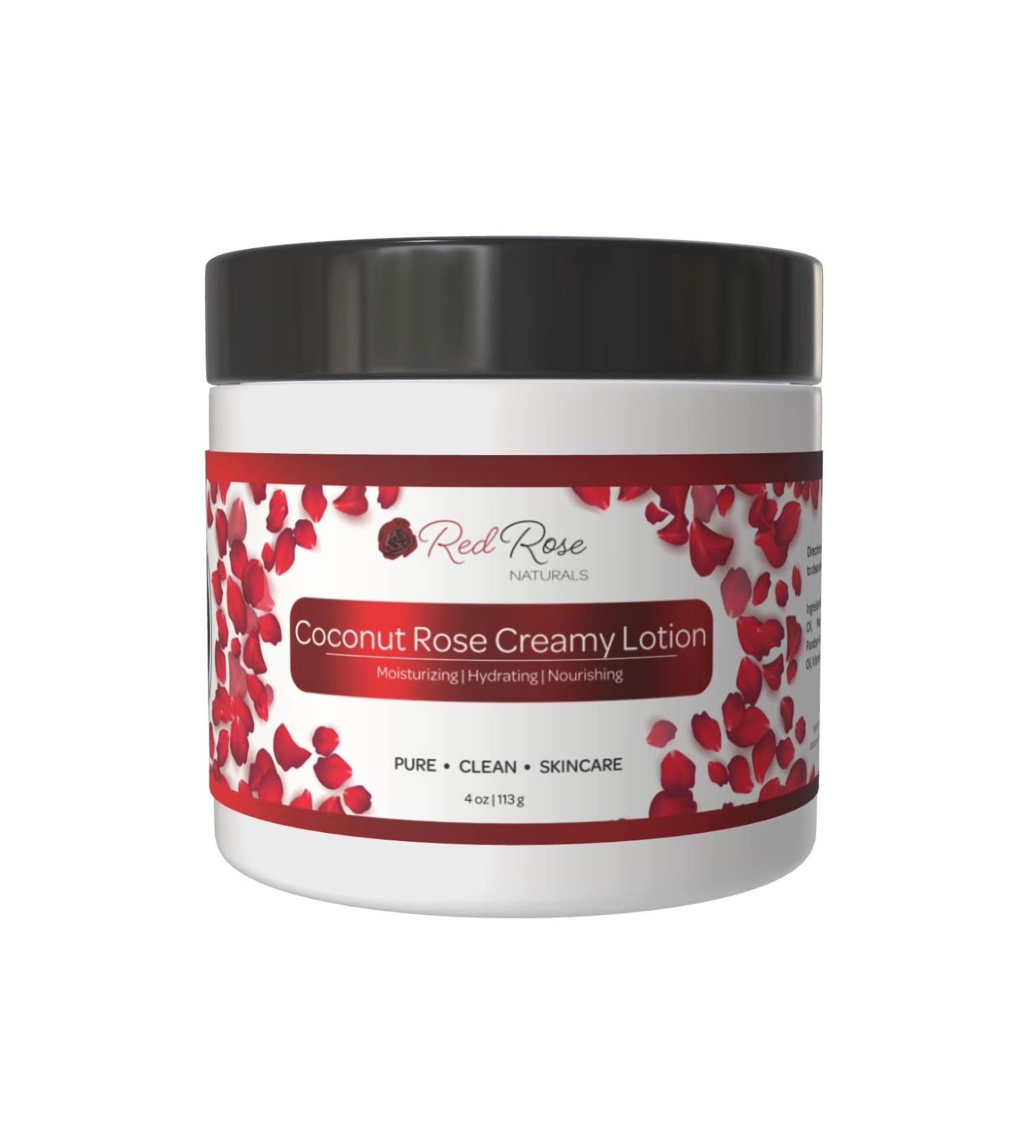 Coconut Rose Fragrance Lotion - Ultra Moisturizer for Dry Skin Face Body & Hands - 4 oz Softens & Hydrates - Buy Online on GoSupps.com
