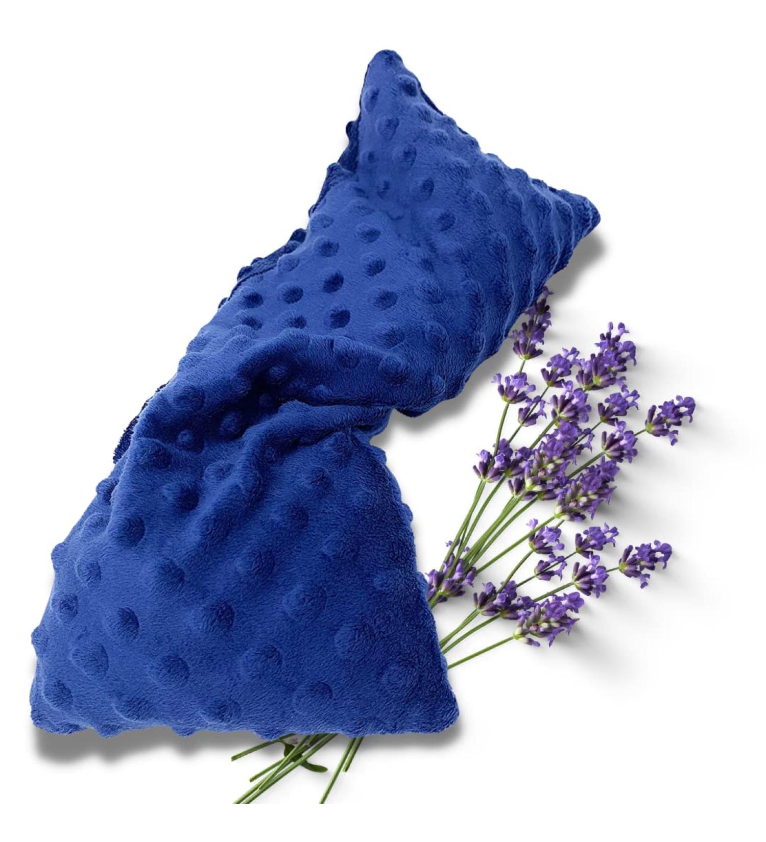 Lavender Microwave Heating Pad for Neck and Shoulders Hot Cold Therapy Wrap for Pain Relief Weighted Bean Bag with Flaxseed Buckwheat Lavender