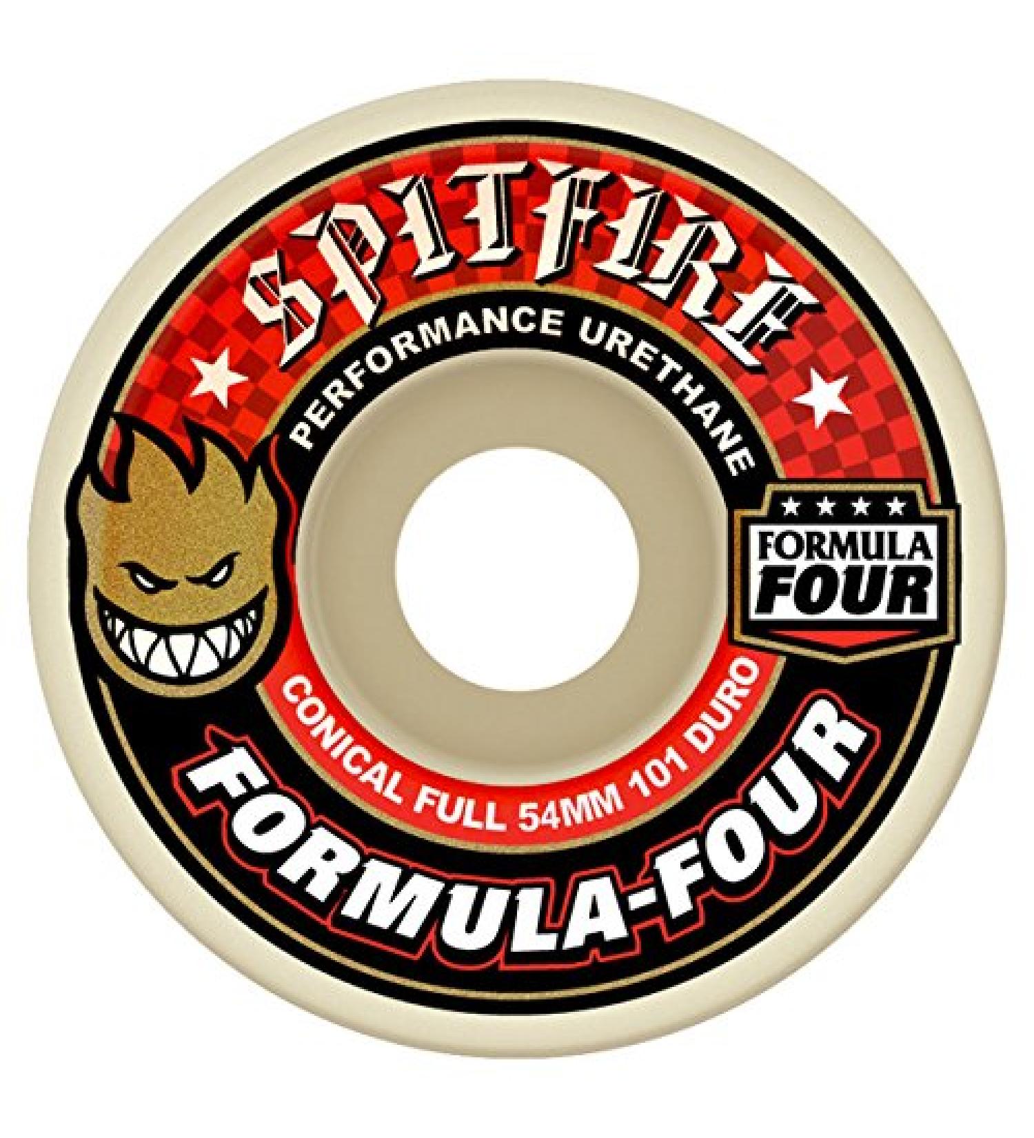 Spitfire Wheels F4 101D Conical Full White 52mm
