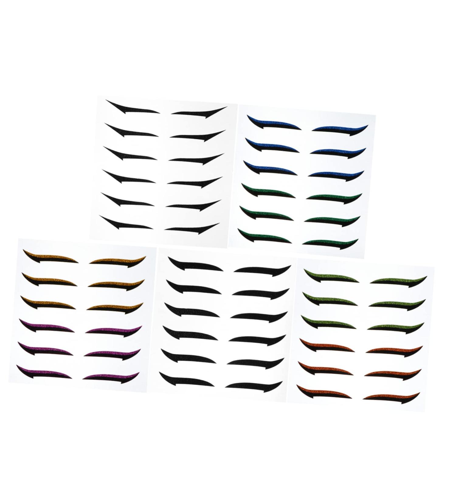 Didiseaon 36 Pairs Glitter Eyeliner Double Eyelid Stickers Double-sided Tape Eye Make up Eyelid Tape Eye Makeup Tools Eyeliner Strips for Eyes Invisible Eye Line Strips Miss Flash Skin Patch - Buy Online on GoSupps.com