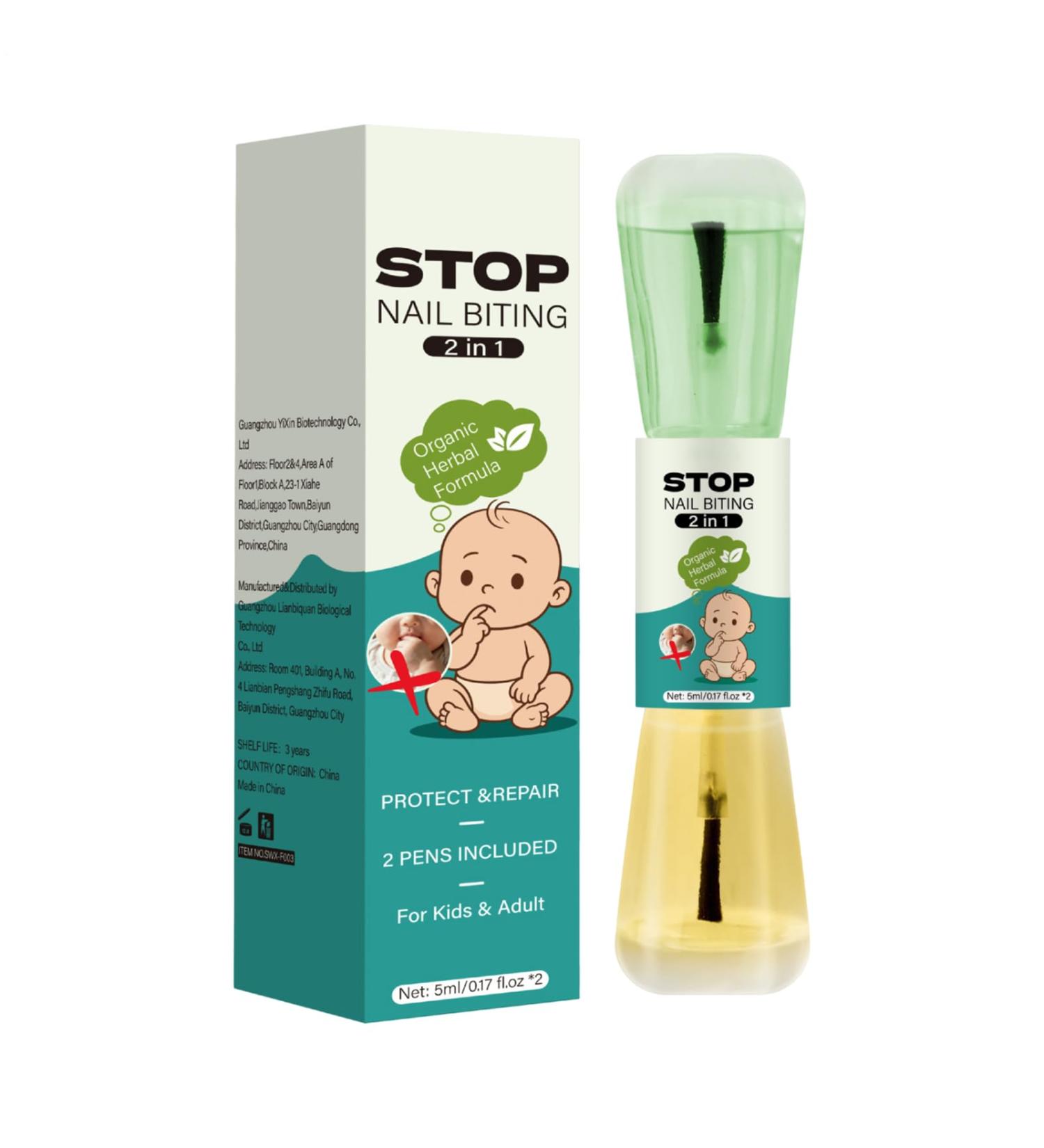 Anti-Bite Nail Polish - Nourishing Habit Control | Anti-Bite Varnish for Toddlers and Adults for Home Dorm School Kindergarten Boys Girls Women Teenagers - Buy Online on GoSupps.com