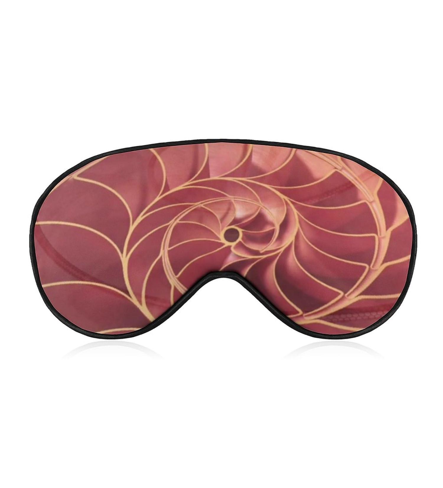 Fibonacci Spiral Sea Shell Texture Sleep Mask - Adjustable Strap, Blocks Light, Ideal for Travel - Men & Women - Buy Online on GoSupps.com