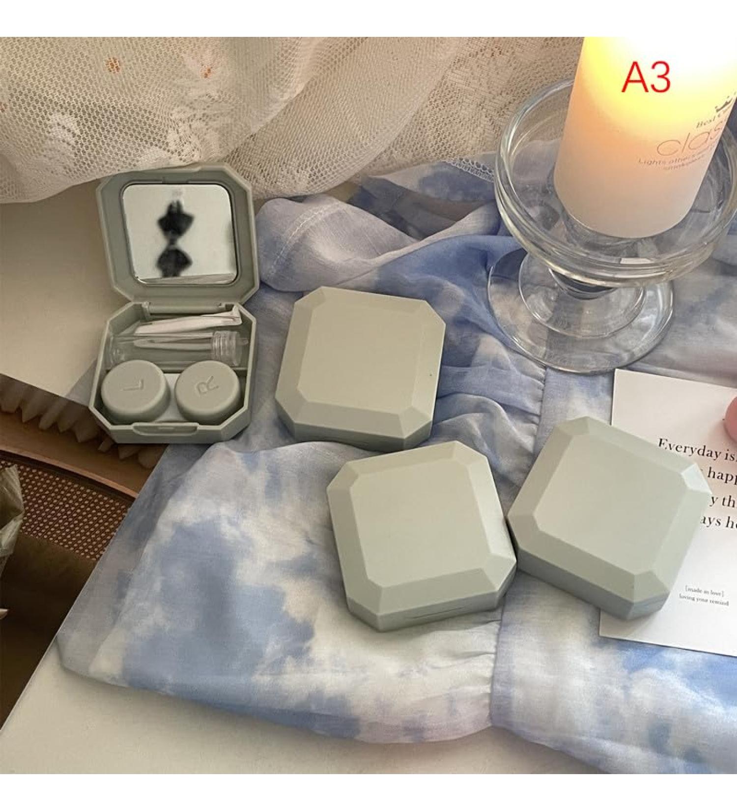 Contact Lens Box Candy Color Contact Lens Box Portable Contact Lens Case Travel Kit All Light Green