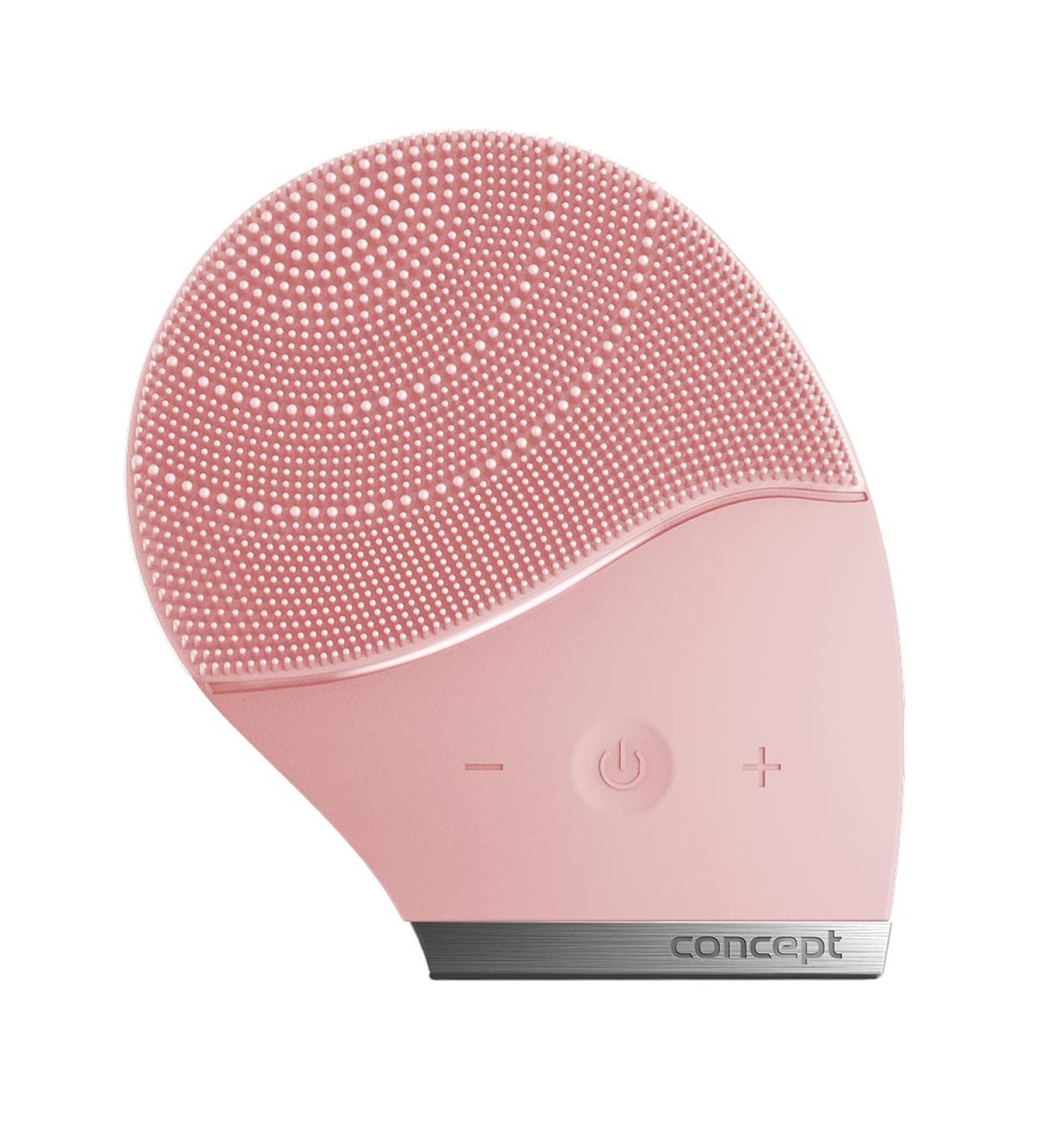 Concept SK9002 Silicone Facial Cleaning Brush | USB Rechargeable Sonic Skin Care Device for All Skin Types | Pink Hygienic Face Massager - Buy Online on GoSupps.com