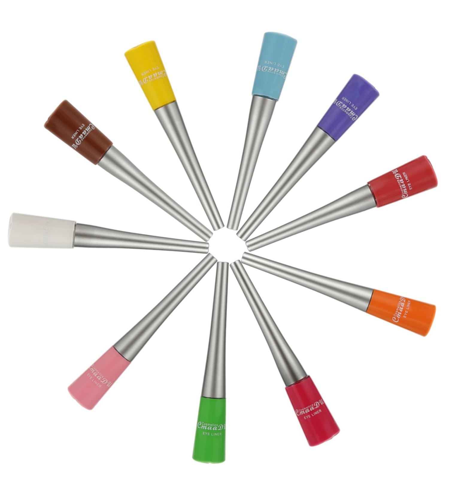 Beavorty Eye Lining Pens 10pcs Colored Liquid Eyeliner Eyeliner Pencil Liquid Eyeliner Makeup Sets Matte Liquid Eyeliner Set Liquid Eyeliner Pencil - Buy Online on GoSupps.com