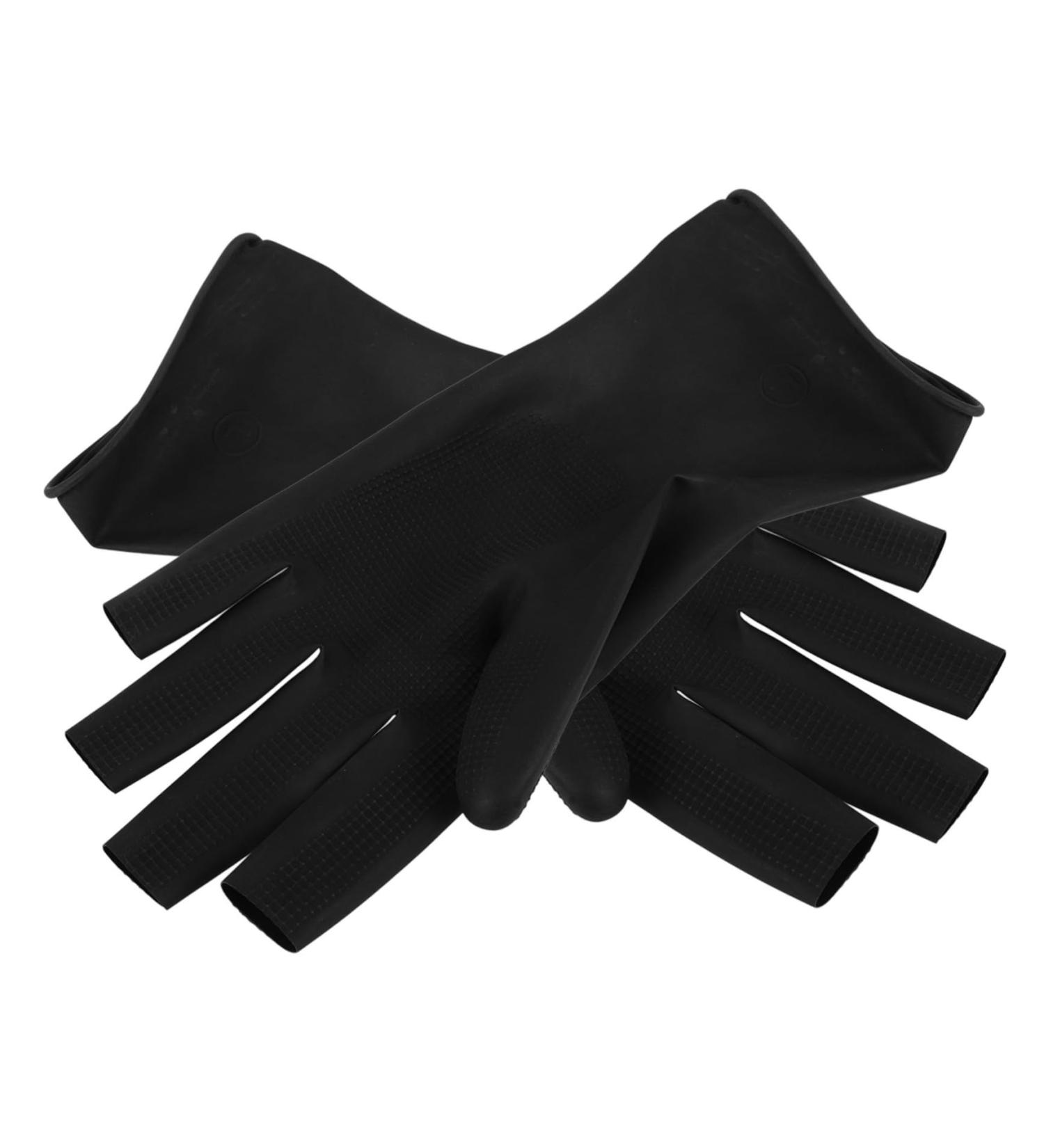 Mikinona 1 Pair Waterproof Gloves Hair Styling Accessories Gloves for Hair Dye Accessories for Salon Hair Styling Gloves Hair Color Accessories Dyeing Gloves Hair Washing Hair Salon Rubber 24.50X13.00X0.10CM - Buy Online on GoSupps.com
