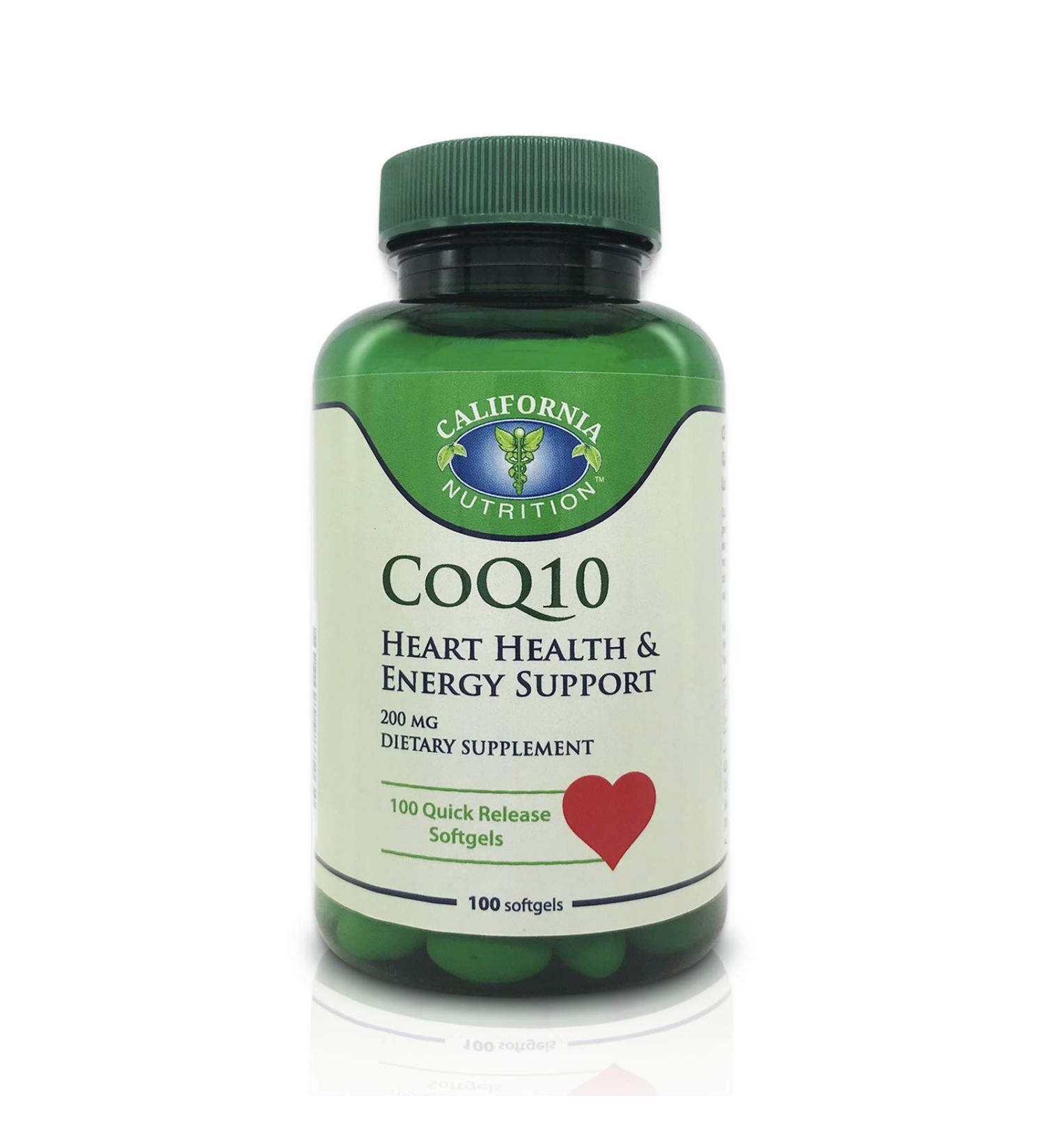 Buy CoQ10 200mg Softgels - High Absorption Coenzyme Q10 Supplements for Heart Health & Energy | 100 Count - 100 Days Supply - Buy Online on GoSupps.com