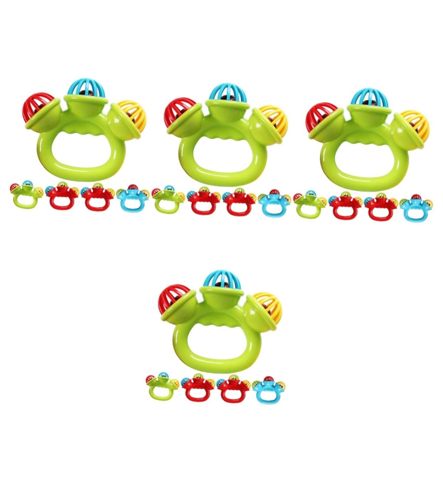 Ibasenice 20 STK Handbell Newborn Toys - Pet Biting & Soothing Toys for Toddlers - Safe Grip Plastic - Buy Online on GoSupps.com