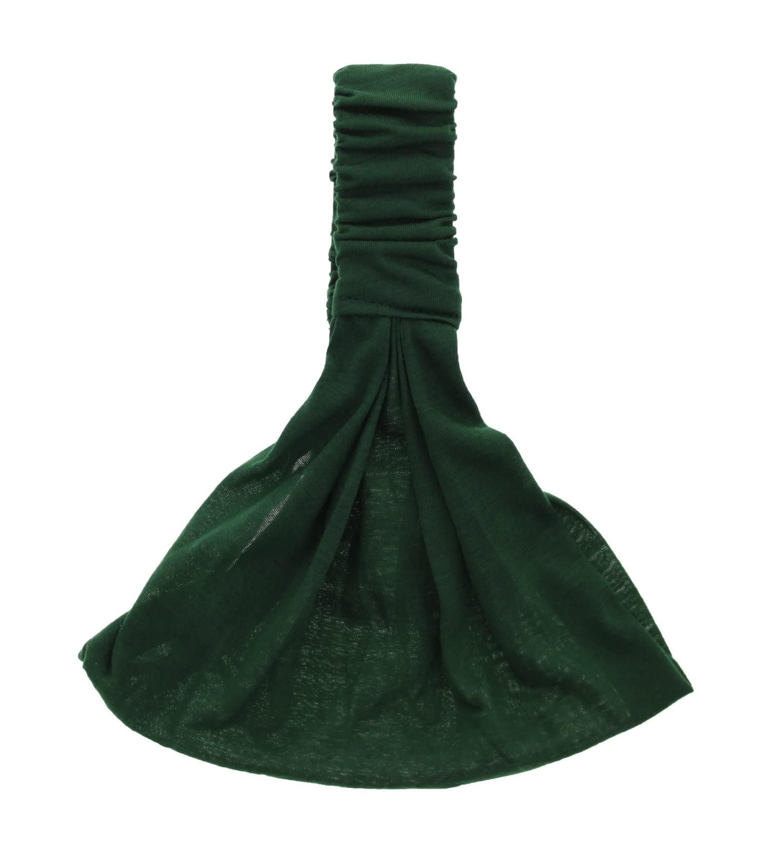 Headwrap Headband Elasticated Head Wrap Cotton In Many Colours Stretchy 3 In 1 Bottle Green