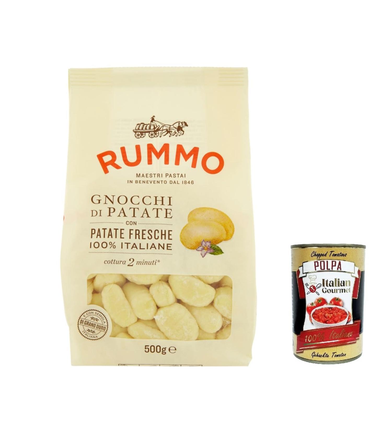  Italian Gourmet E.R. Rummo Potato Gnocchi Pack of 8 100% Italian Potato Dumplings 500g + Italian Gourmet 400g - Buy Online on GoSupps.com