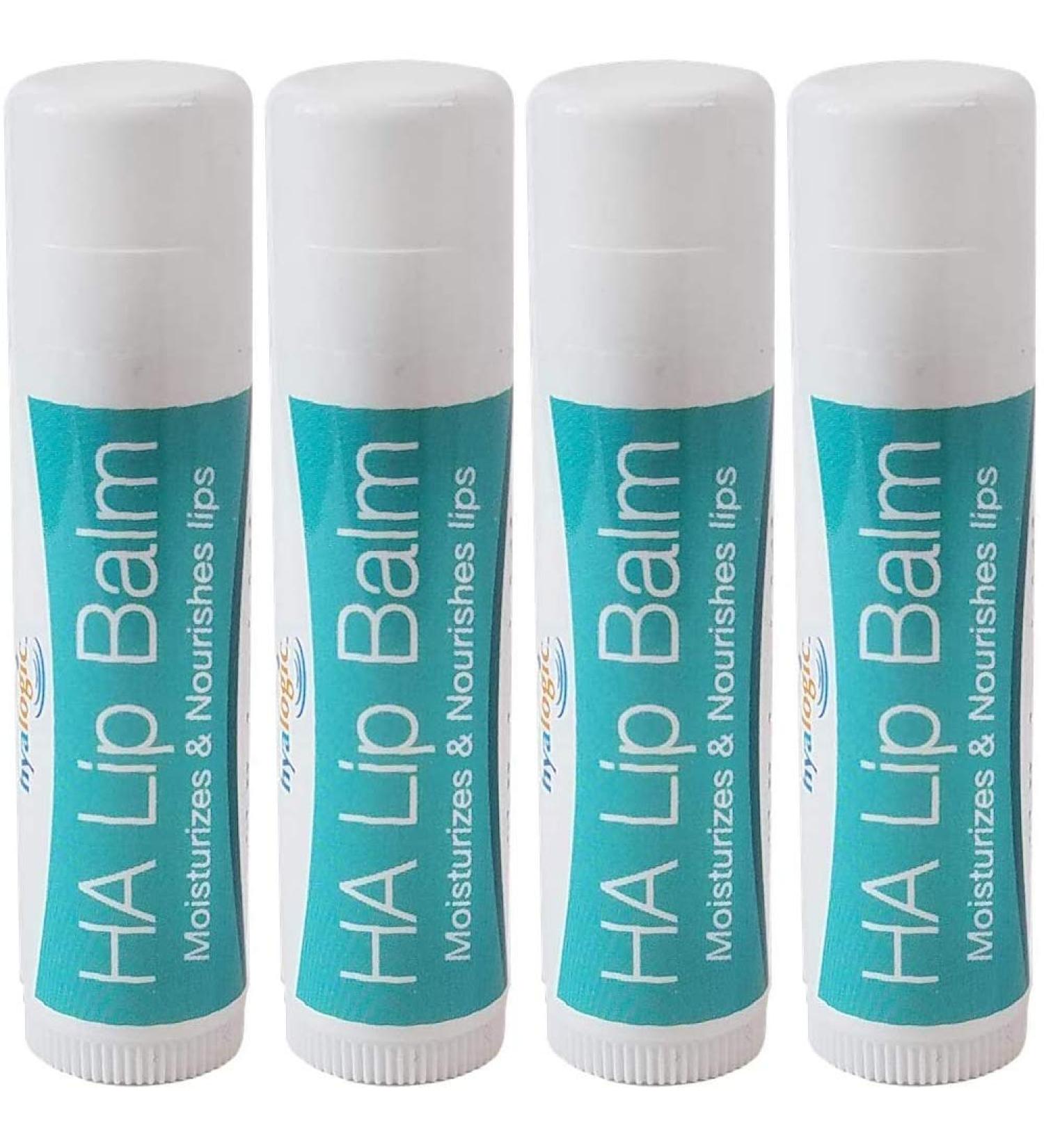 Episilk Hyalogic HA Lip Balm Stick 4-Pack - Hydrating Moisturizing Balm with Hyaluronic Acid for Plump, Healthy Lips - Paraben-Free, Fragrance-Free, Unflavored - 0.15oz (4.25g) x 4 - Buy Online on GoSupps.com