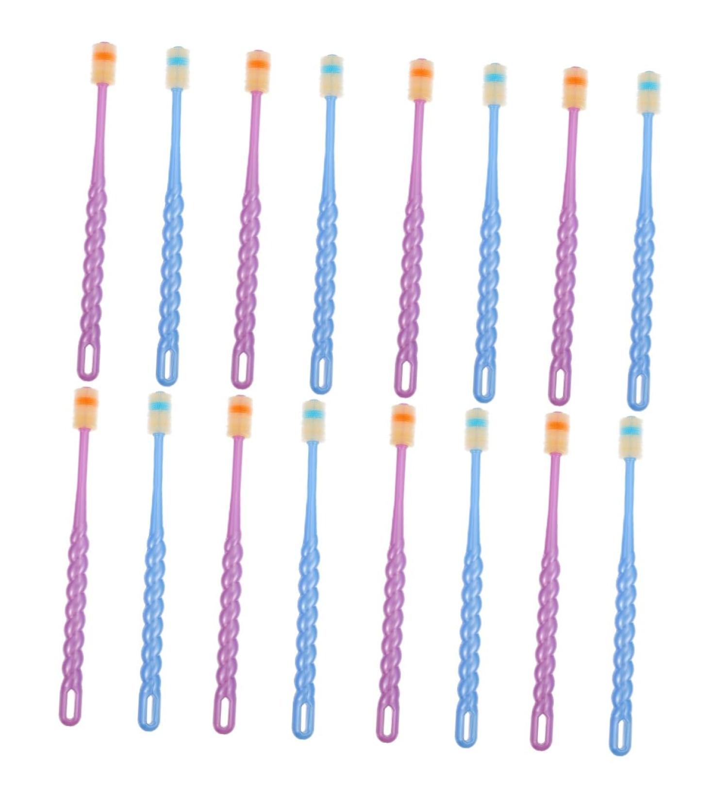 Minkissy 16 STK Children's Toothbrush Set | Soft Infant Toothbrush for Oral Care | Baby Toothbrushes with Protective Fur Care - Buy Online on GoSupps.com