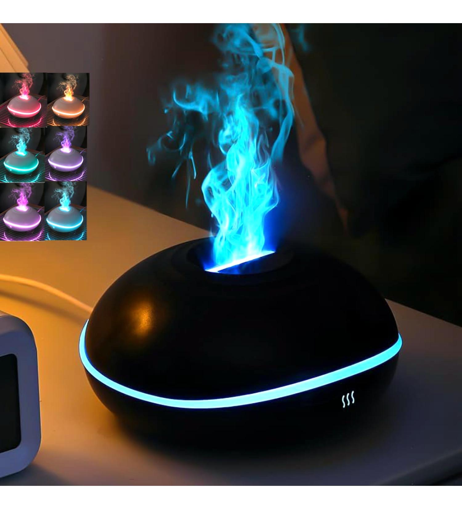 Wavata Flames Aroma Diffuser - 7-Color Essential Oil Humidifier for Kids Home Office & Yoga with Automatic Shut-Off (Black) - Buy Online on GoSupps.com