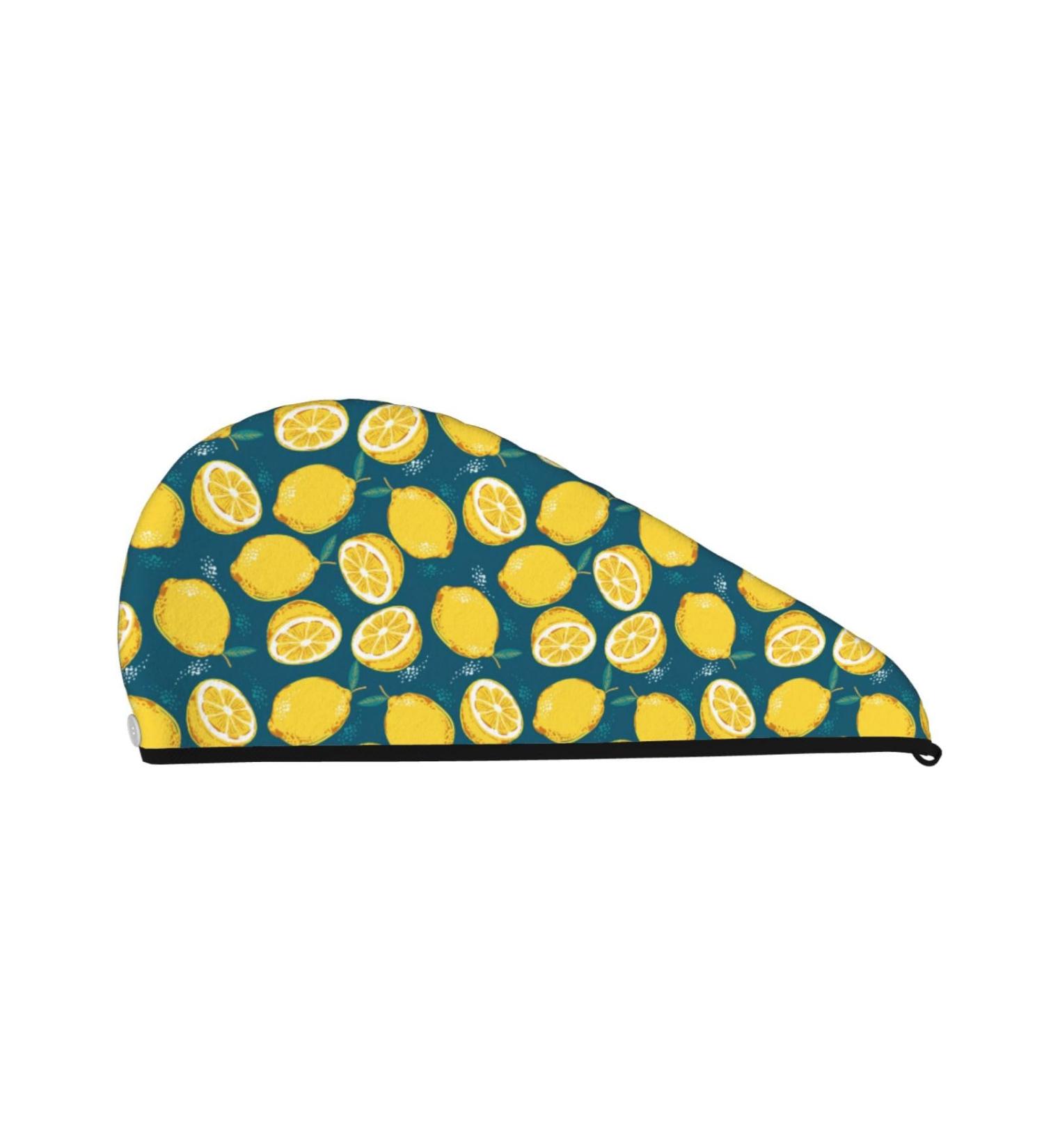 Hair Towel Wrap - Quick Drying Turban with Button | Lemon Hair Drying Towel for Fast Results - Buy Online on GoSupps.com