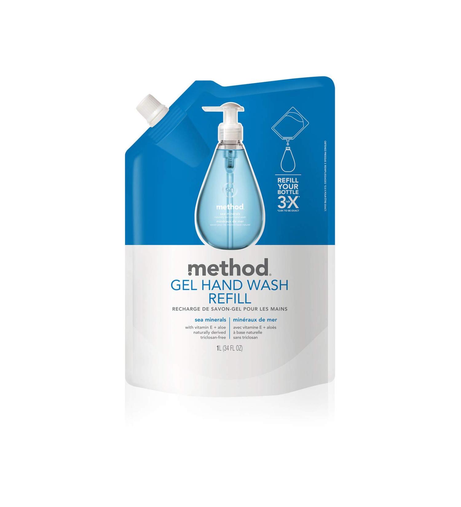 Method Gel Hand Soap Refill Sea Minerals 34 oz 1 pack Packaging May Vary - Buy Online on GoSupps.com