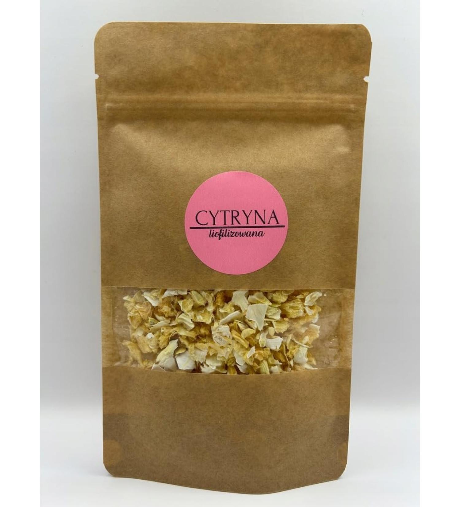 DELIFRUITS.PL FREEZED LEMON 500G GRYS PEELLESS FRUITS HIGH QUALITY FRUIT FREEZED AND DRYED FRUITS WITHOUT PRESERVATIVES AND SUGAR-FREE