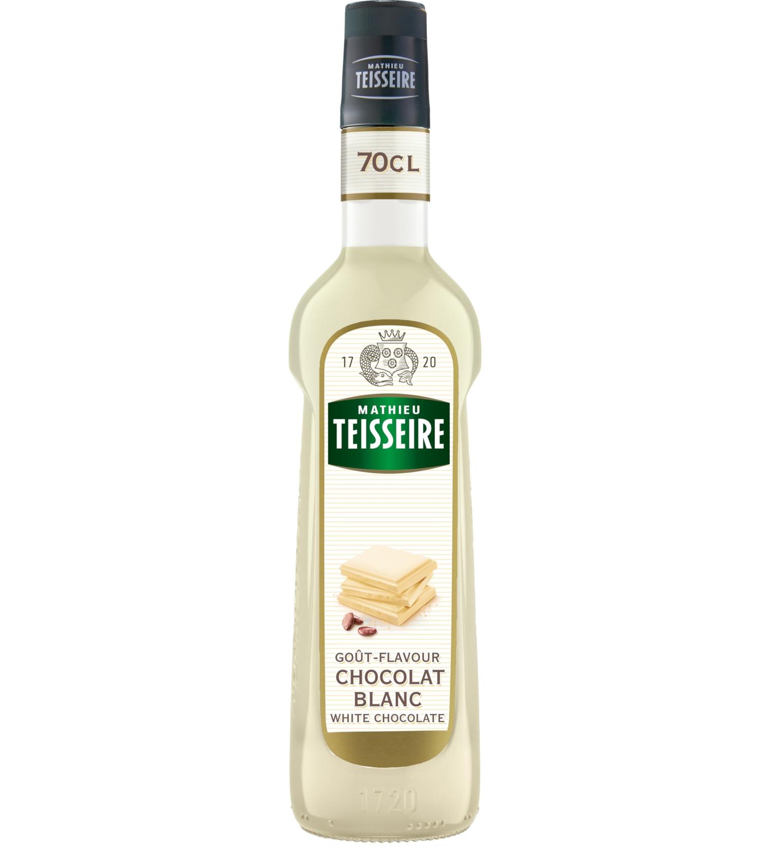 Mathieu Teisseire White Chocolate Syrup for Drinks Cocktails Mocktails Milkshakes Frapes Coffee Hot Chocolates 70cl Bottle - Buy Online on GoSupps.com