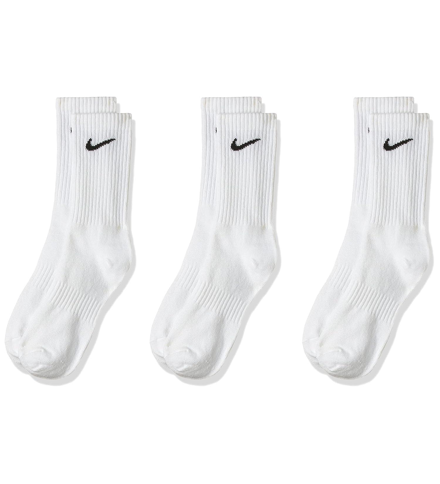 Buy Nike Men's Everyday Lightweight Crew Training Socks (3 Pairs) - White/Black - International Shipping Available - Buy Online on GoSupps.com