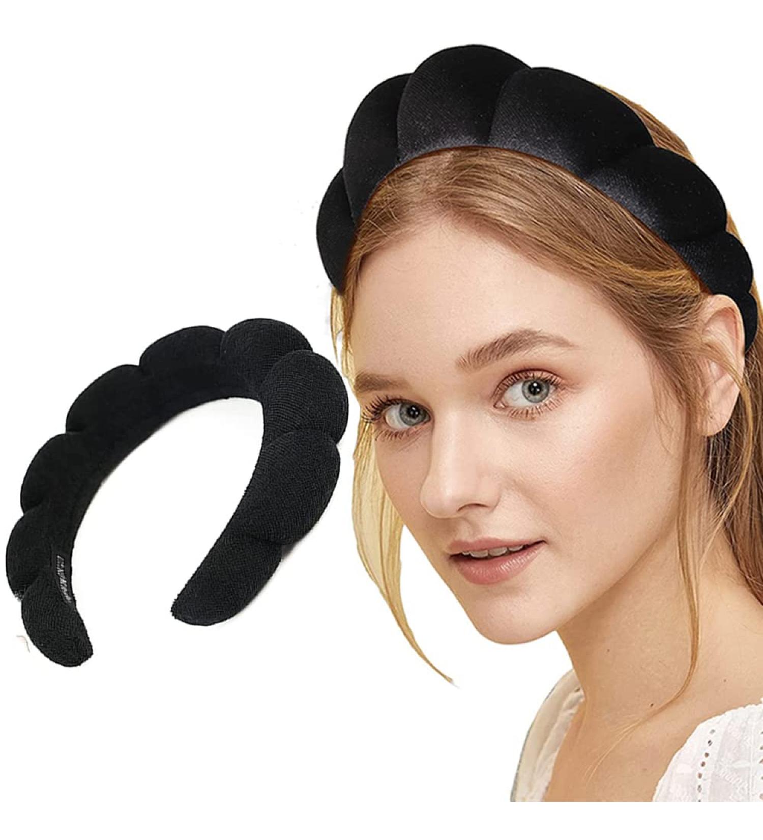 Puffy Makeup Headband Sponge Spa Headband Sponge Terry Towel Cloth Fashion Facial Makeup Hair Wrap for Skincare Makeup Removal Face Washing Facial Mask Shower Women Girls Hair Accessories - Buy Online on GoSupps.com
