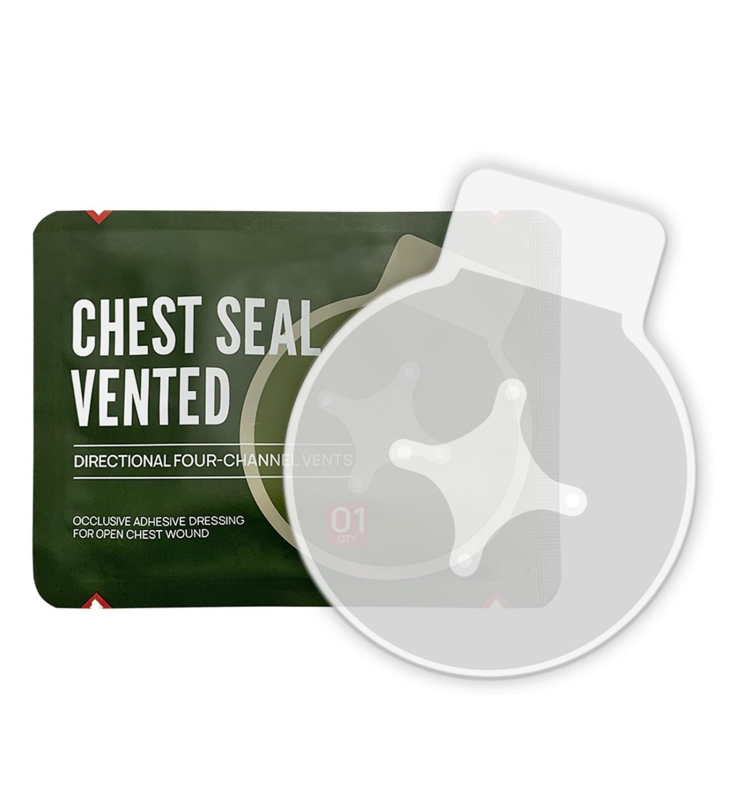 Va Man Do Occlusive Breast Sealing with 4 Holes | Tactical First Aid & Ventilated Military Trauma Supply | IFAK Accessories for Medical Emergencies - Buy Online on GoSupps.com