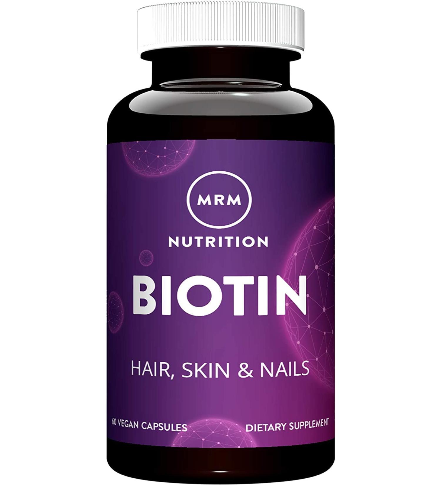 MRM Biotin 60 Vegan Capsules - Boost Hair, Skin & Nail Health - Buy Online on GoSupps.com